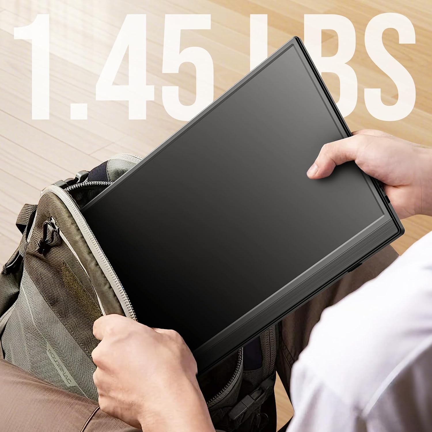 Detalle de Omiodo Tragbarer Monitor 15,6" FHD 1080p IPS – ultradünn mit Ständer, Lautsprechern, VESA und USB-C/HDMI