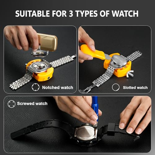 Detalle 2 de JOREST Watch Repair Kit + Watch Press Tool: Comprehensive Set for Home & Hobbyists