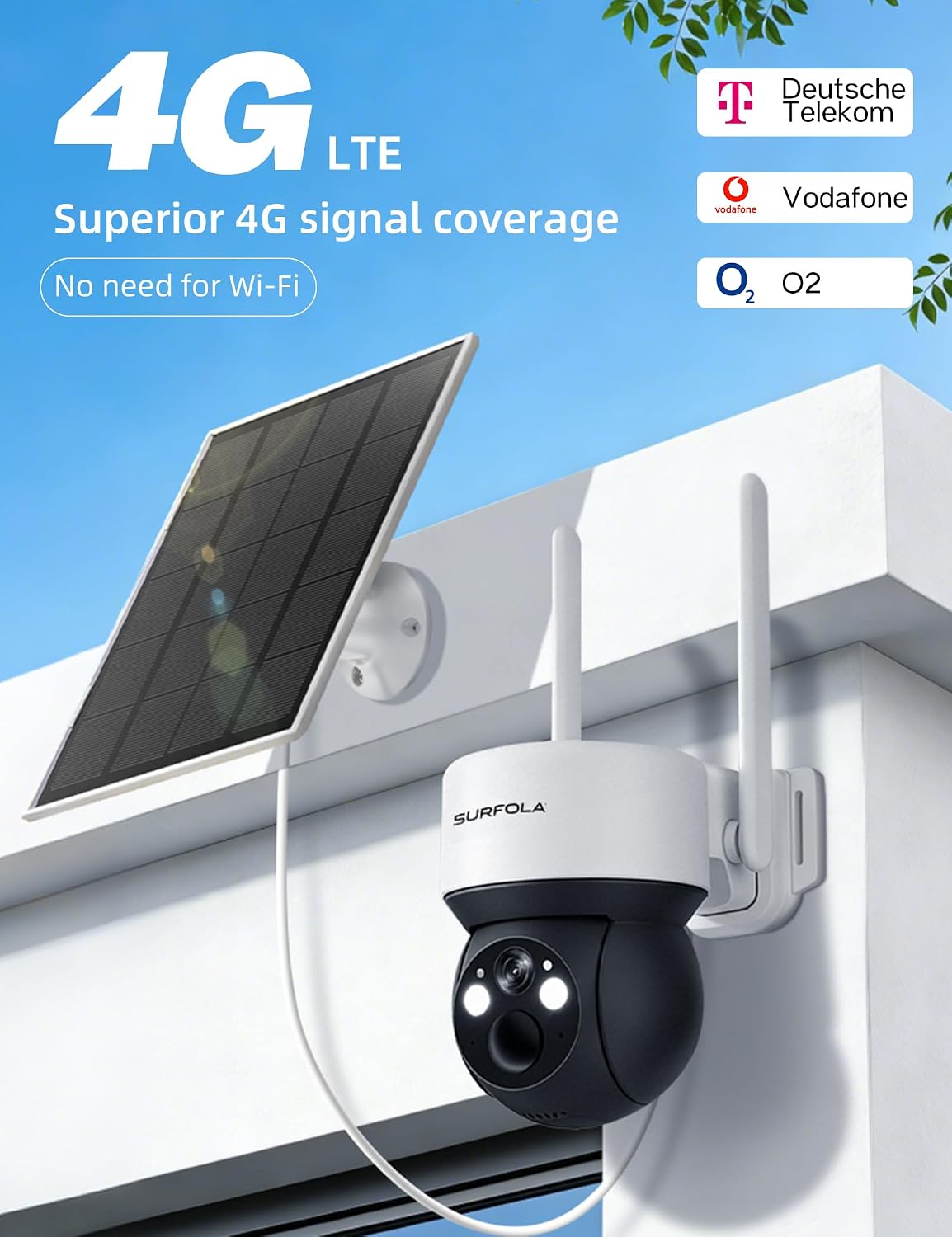 Thumbnail 1 de Surfola SC02-WB 4G Outdoor Camera with Solar Power and 2.5K Video