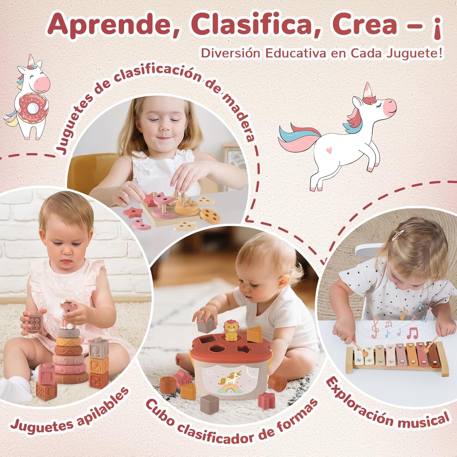 Thumbnail 4 de Almaxi 5 en 1 Juguetes Montessori 6-12 meses