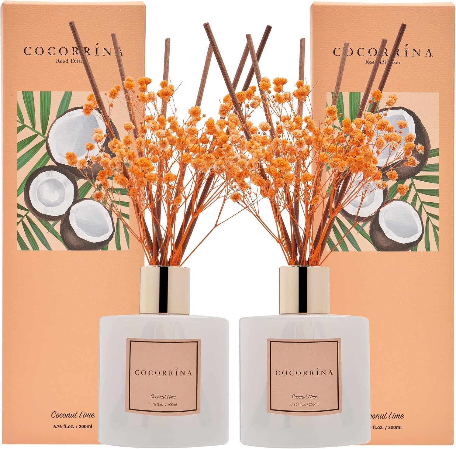 Thumbnail 6 de COCORRÍNA Ocean Breeze Reed Diffuser – Gardenia, Amber & Cashmere Wood Aroma