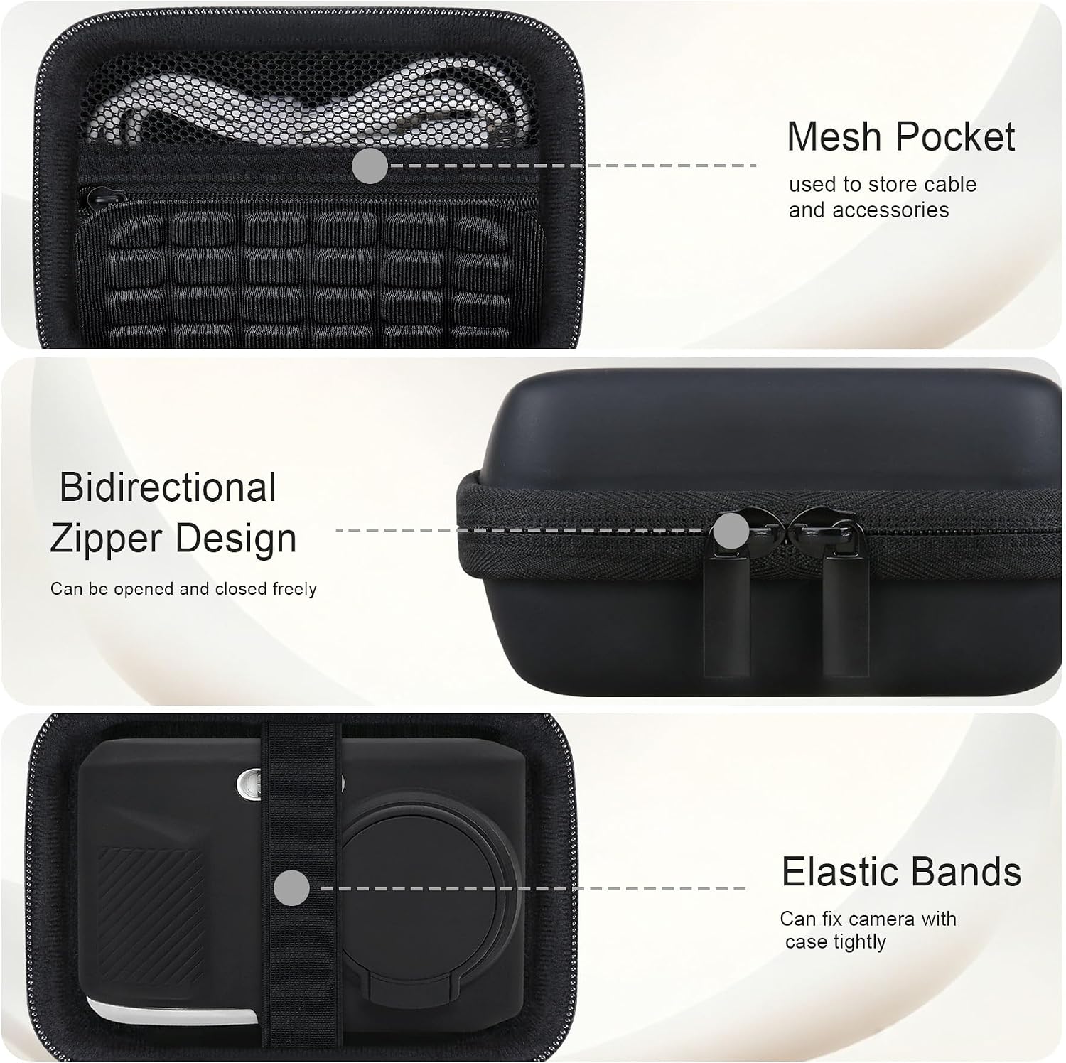 Thumbnail 4 de Elonbo Camera Case for Kodak PIXPRO FZ45: Hard Case + Silicone Cover