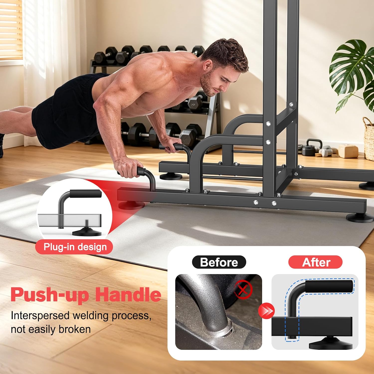 Thumbnail 3 de RELIFE REBUILD YOUR LIFE Free-Standing Power Tower, Adjustable Height, Alloy Steel
