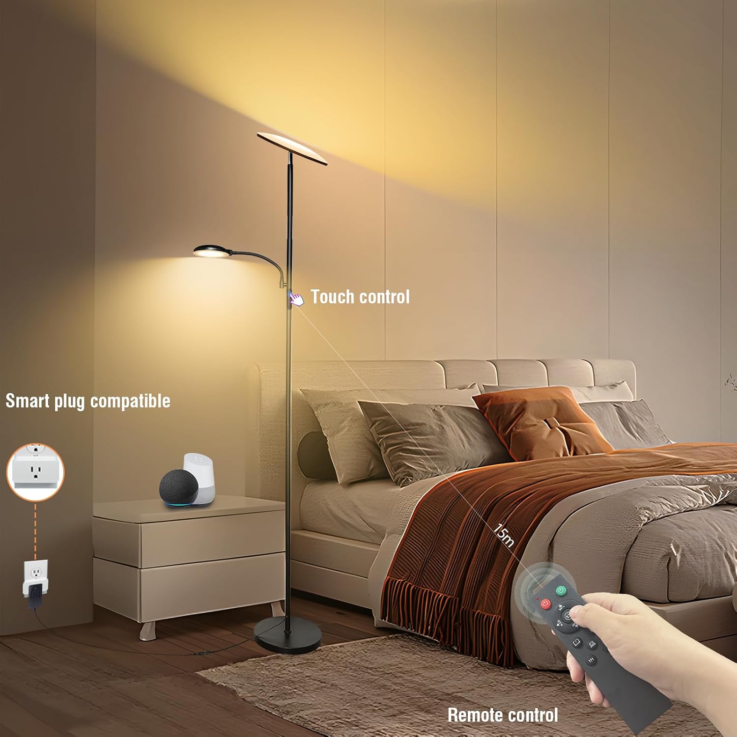 Detalle 2 de marctronic LED Stehlampe 42W dimmbar – 175 cm Höhe