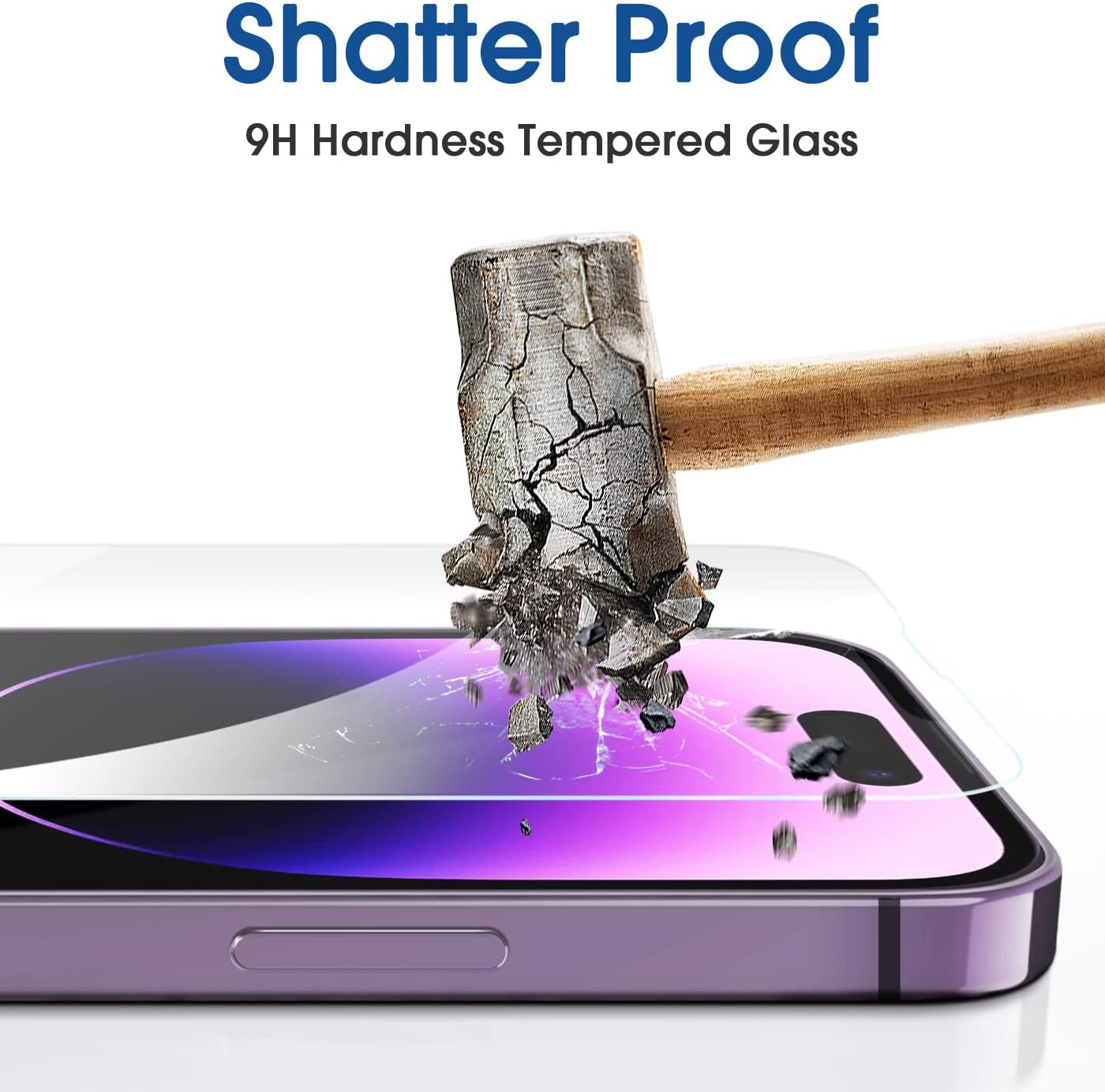 Thumbnail 5 de amFilm OneTouch Tempered Glass for iPhone 14 Pro 6.1"