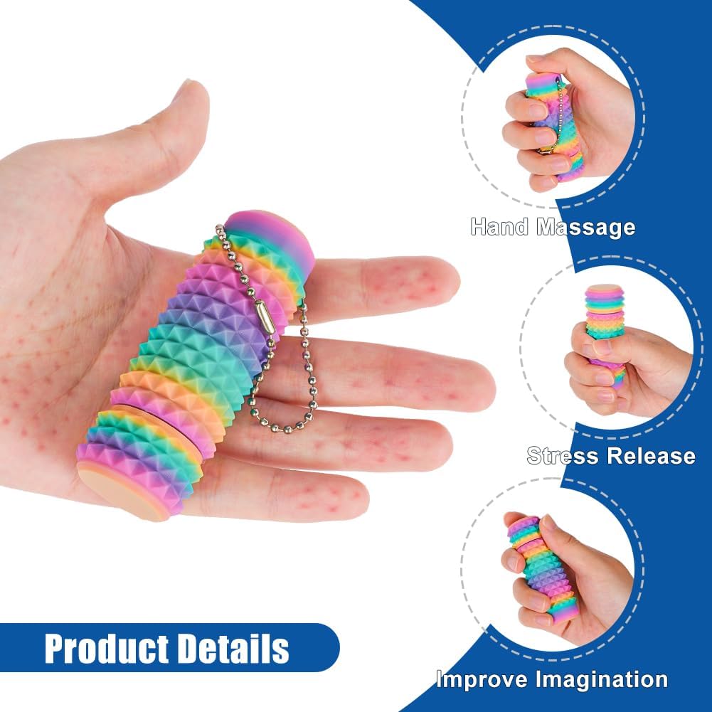 Detalle de Ainiv 5114747 fidget-sleutelhanger met 360° draaibare spikes van PLA
