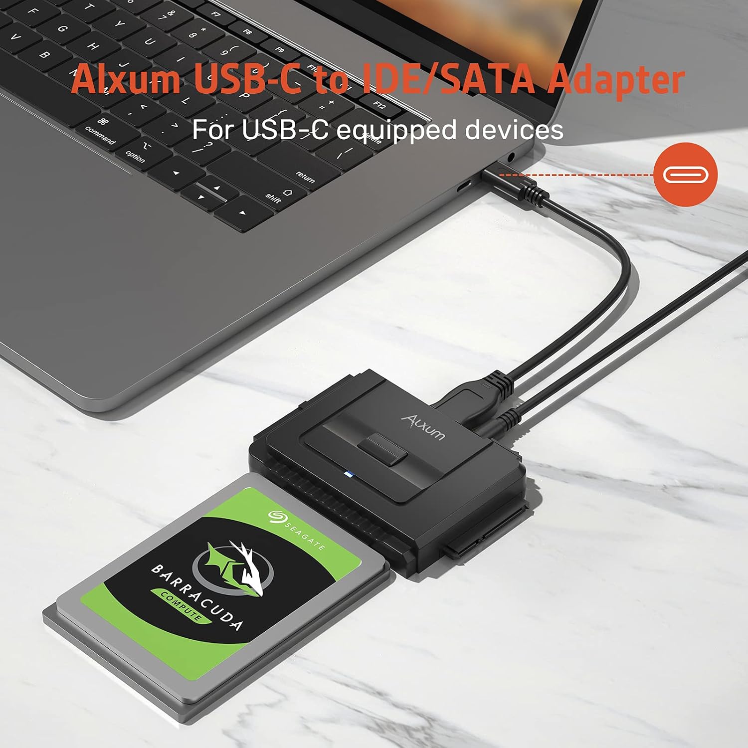 Detalle 2 de Alxum Adaptateur USB 3.0 vers IDE/SATA 5 Gbps