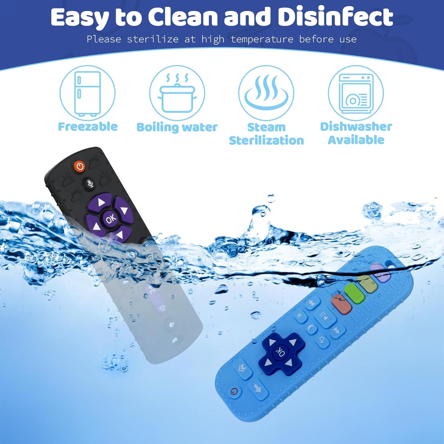 Thumbnail 2 de Zikenis Massaggia-gengive per neonati 2 pezzi, giocattolo telecomando per dentizione 0–12+ mesi (senza BPA)