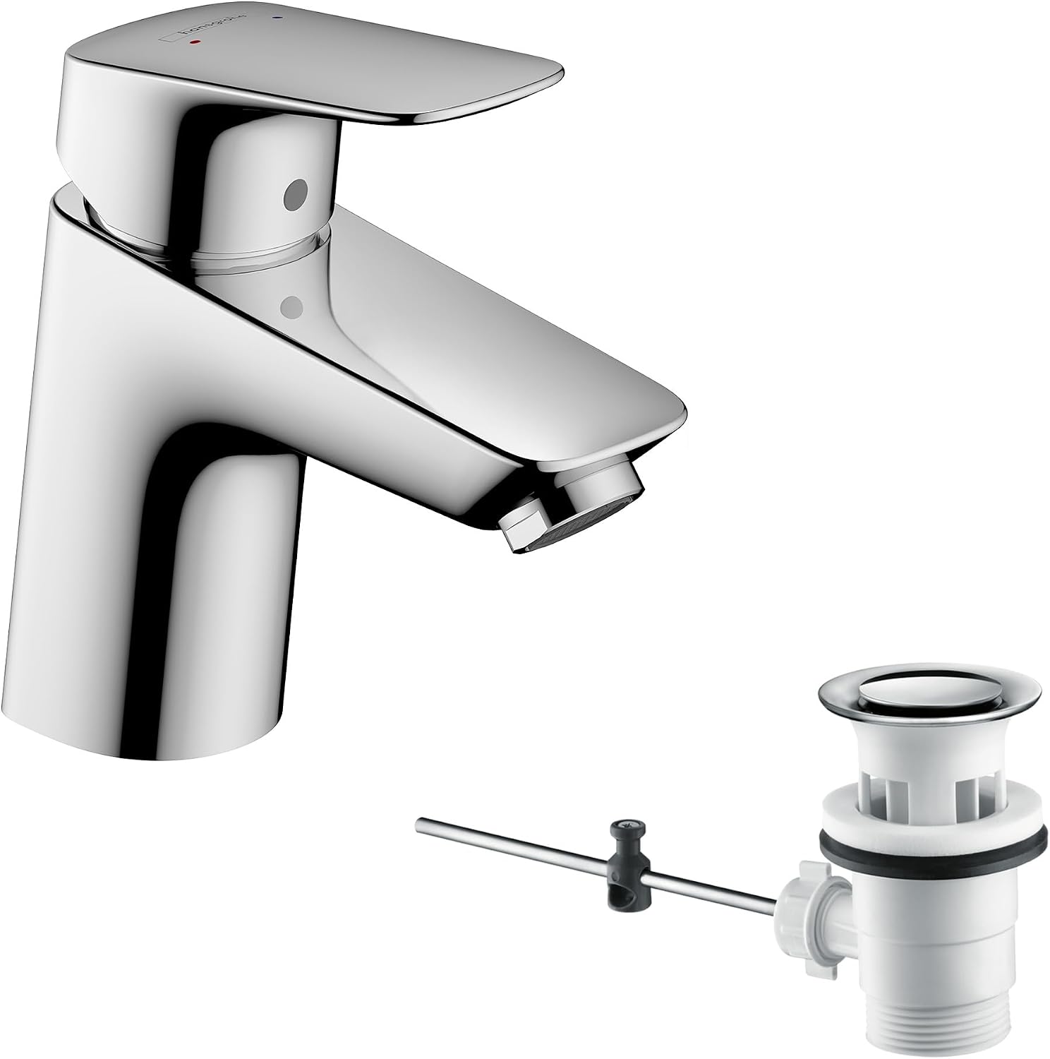 Detalle de Hansgrohe Mitigeur de Lavabo Logis 70 avec Tirette de vidage – Réf. 71070000