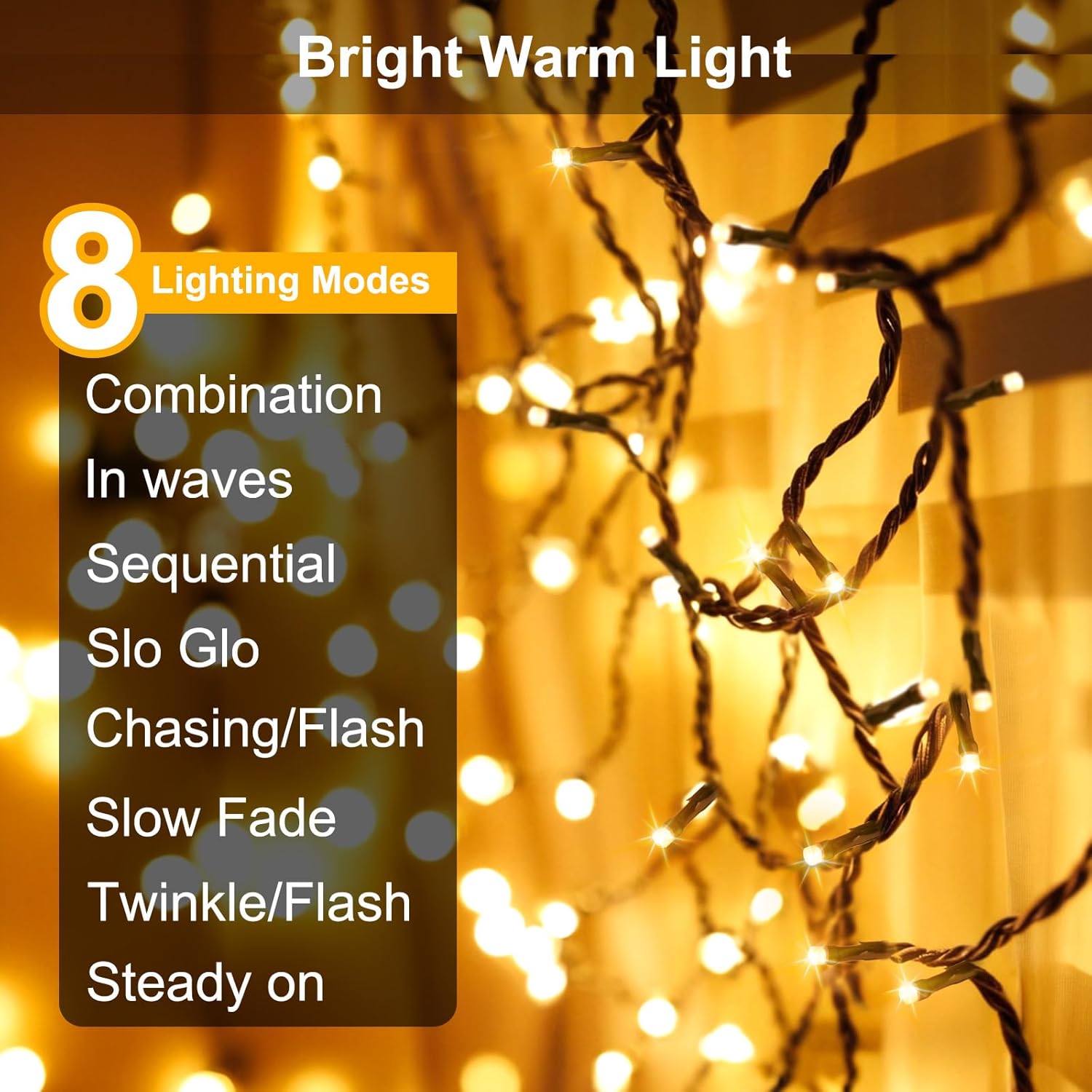 Thumbnail 2 de FFZZKJ solar string lights outdoor garden – 120 LED, 12m, warm white, IP65, 8 modes