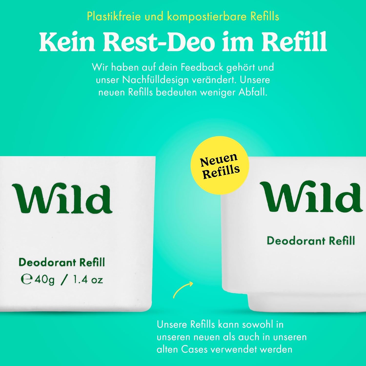 Thumbnail 4 de Wild Natürliches nachfüllbares Deo – Aluminium Salze frei, lilafarbener Behälter, Remixes im Nachfüll-Sortiment