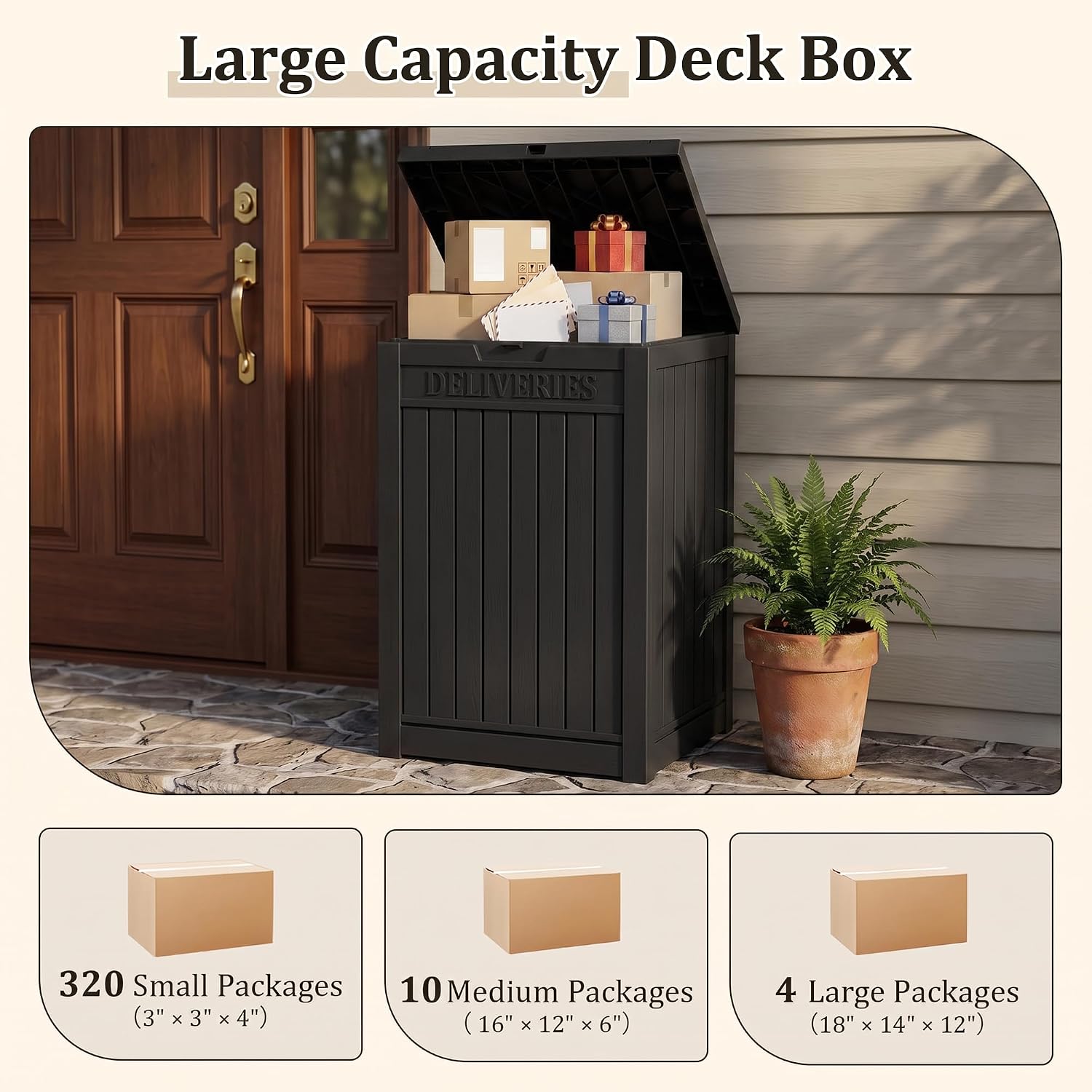 Detalle 1 de Outdoor Package Delivery Box, 90-Gallon