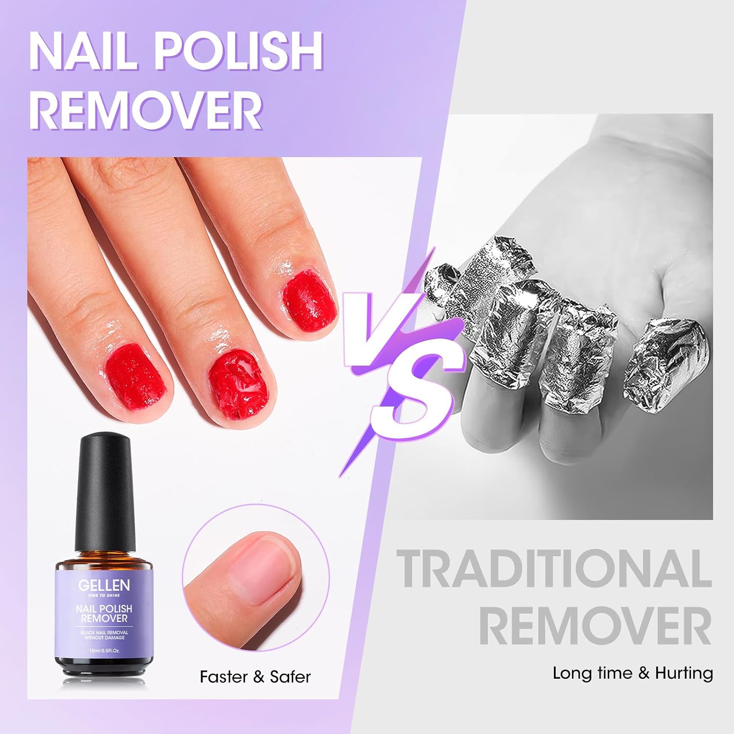 Thumbnail 3 de Gellen Gel Nail Polish Remover, 2 × 15 mL, No-Soak 3–5-Minute Formula