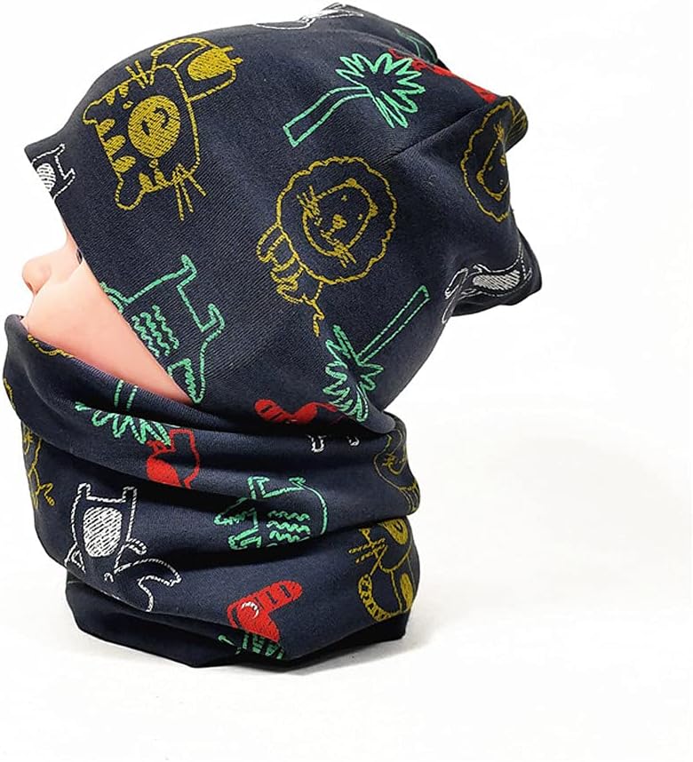 Detalle de Baby beanie and scarf set 95% cotton