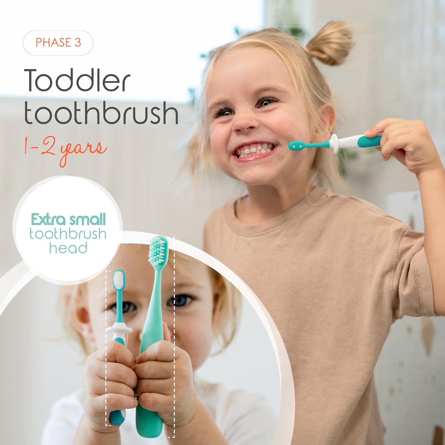 Thumbnail 4 de Cherish Baby Care Baby Toothbrush Set 0–2 Years (BPA-Free, Food-Grade Silicone) – Teal