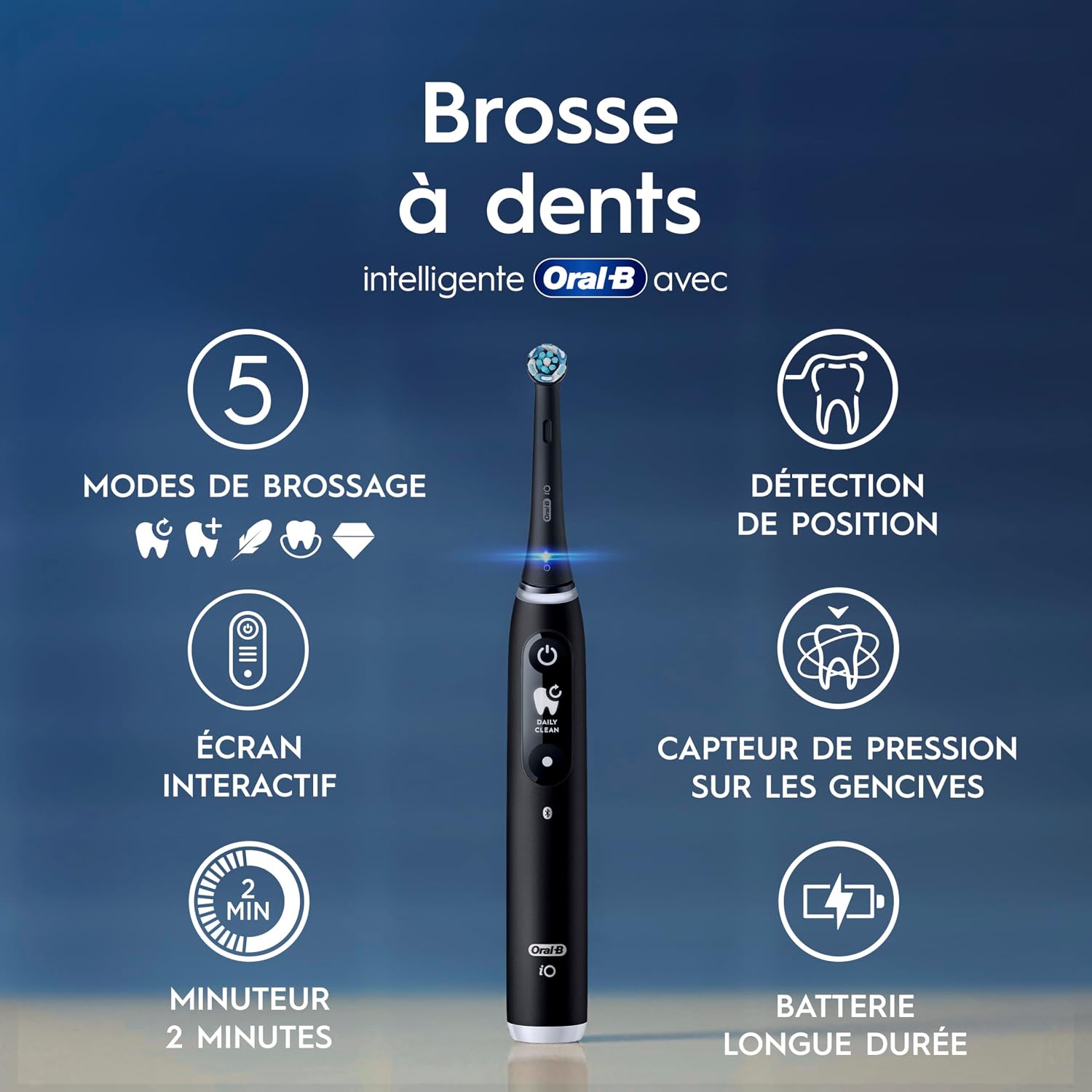 Detalle 2 de Oral-B iO 6 Noire Brosse électrique 5 modes