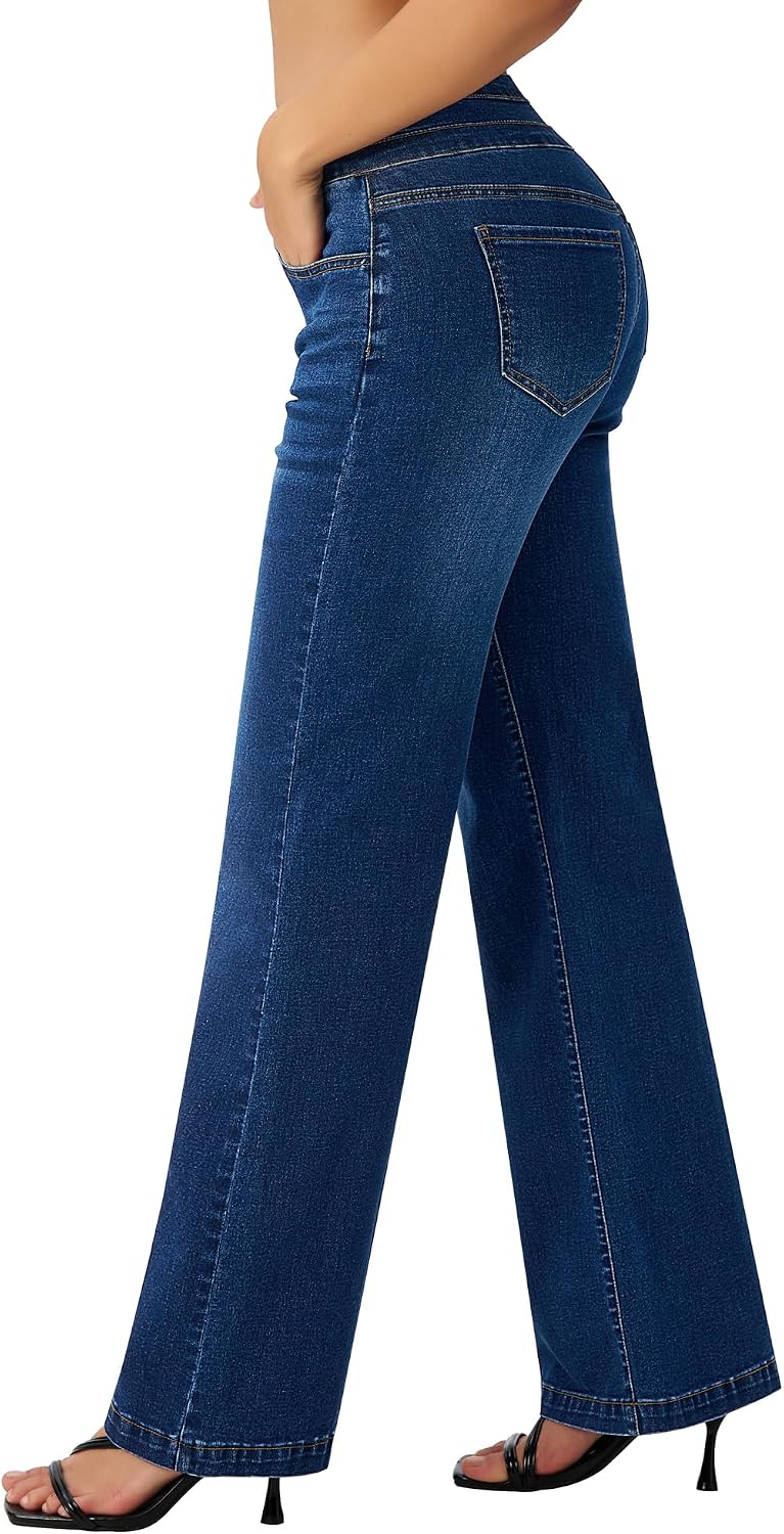 Detalle 2 de roswear Wide Leg Jeans High Waisted