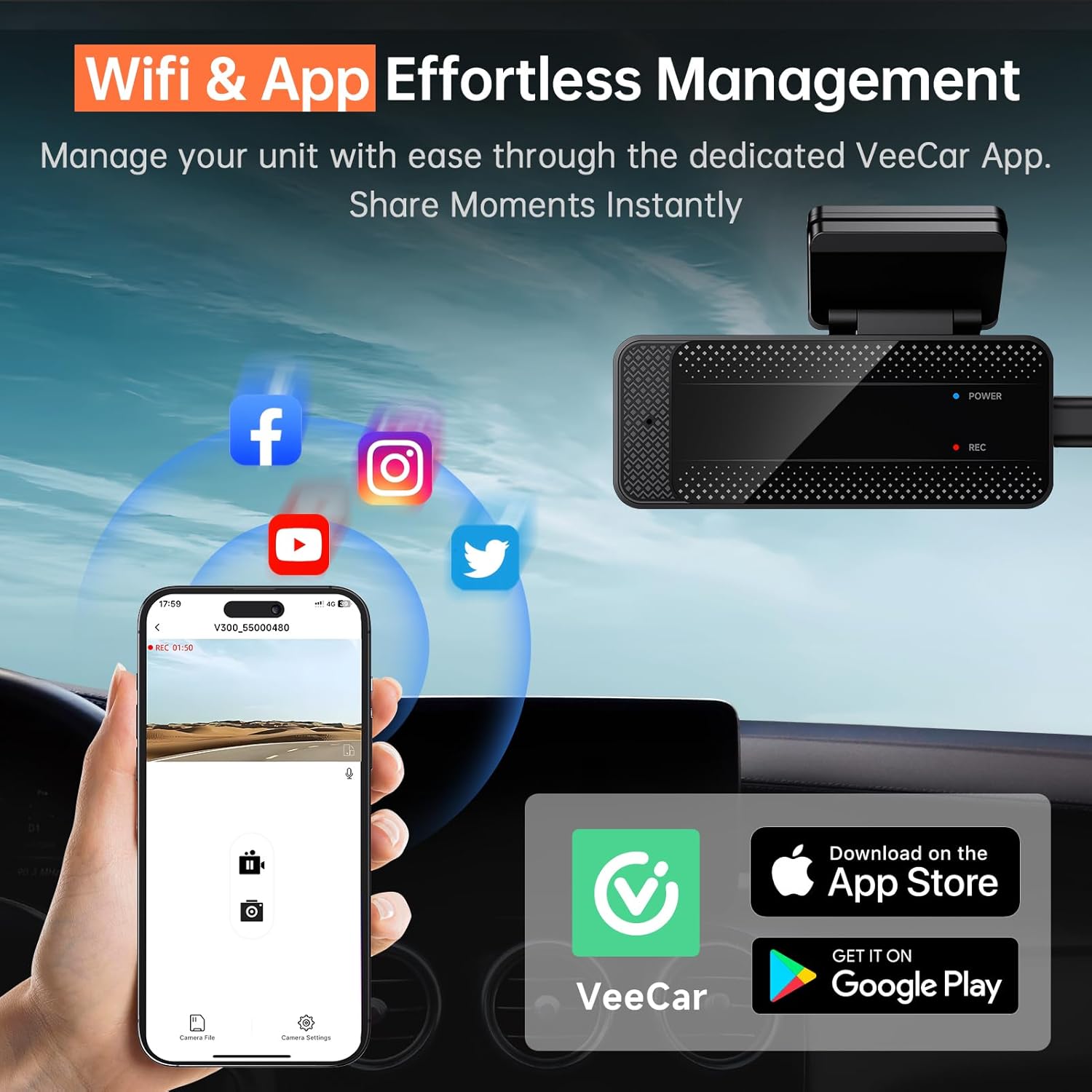 Thumbnail 3 de Veement V300 1296P Dash Cam