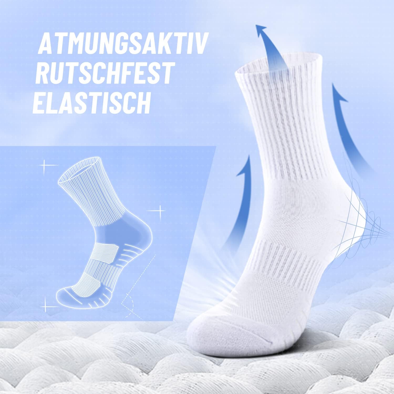 Thumbnail 3 de TUUHAW Cushioned Sports Socks 6 Pairs