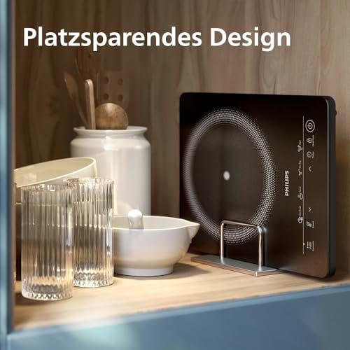 Detalle de Philips Induktionskochfeld 3000 – Schwarz mit Touch-Panel-Display