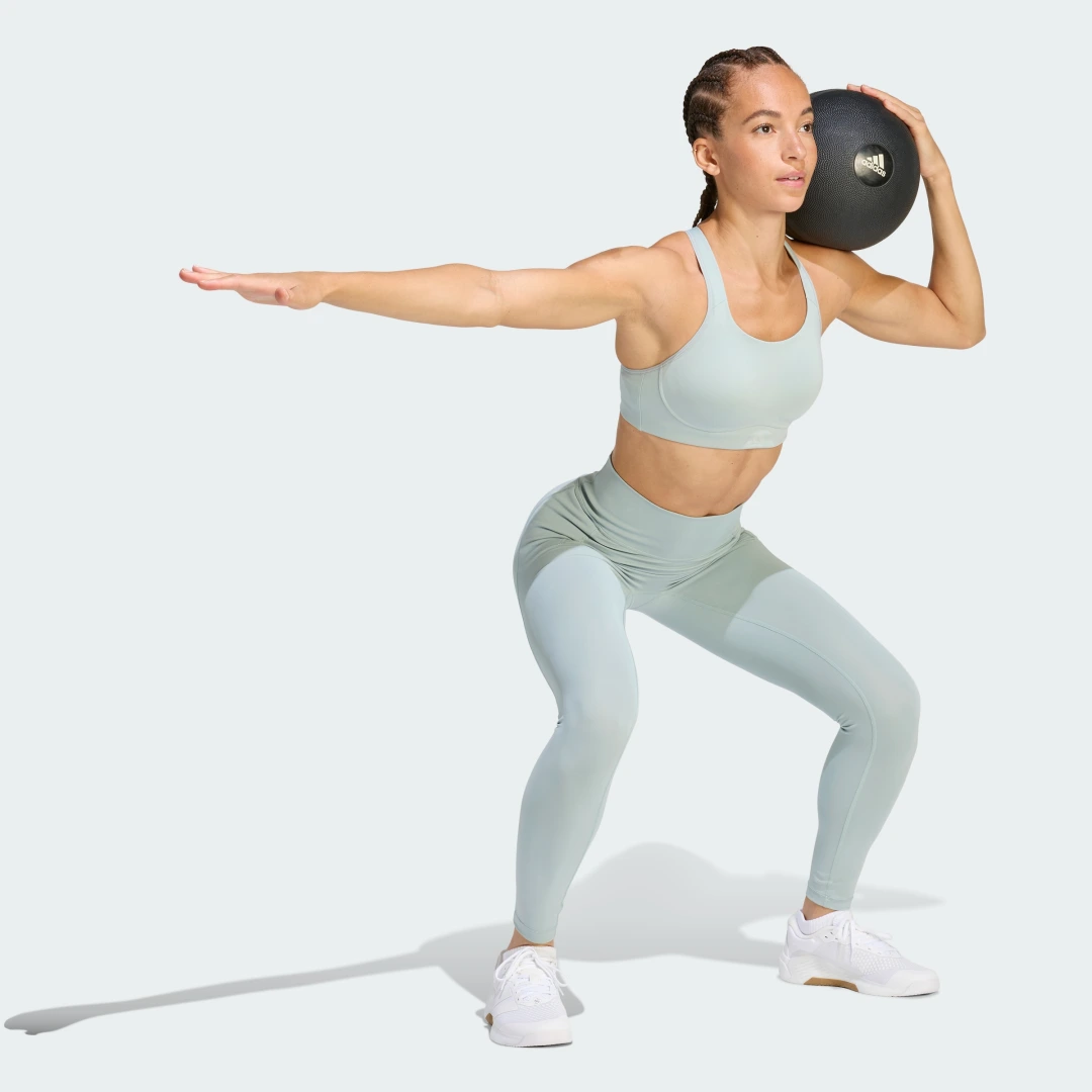 Thumbnail 3 de Mallas largas de entrenamiento Optime de Adidas — verdes, para tus sesiones en cualquier ritmo