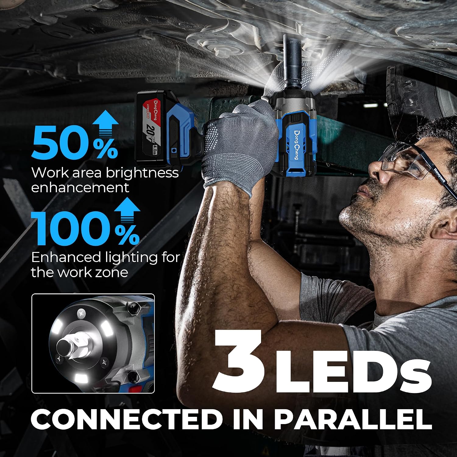 Thumbnail 5 de Dong Cheng 20V Brushless Impact Wrench 800 N.m – 1/2 Inch Cordless Impact Gun