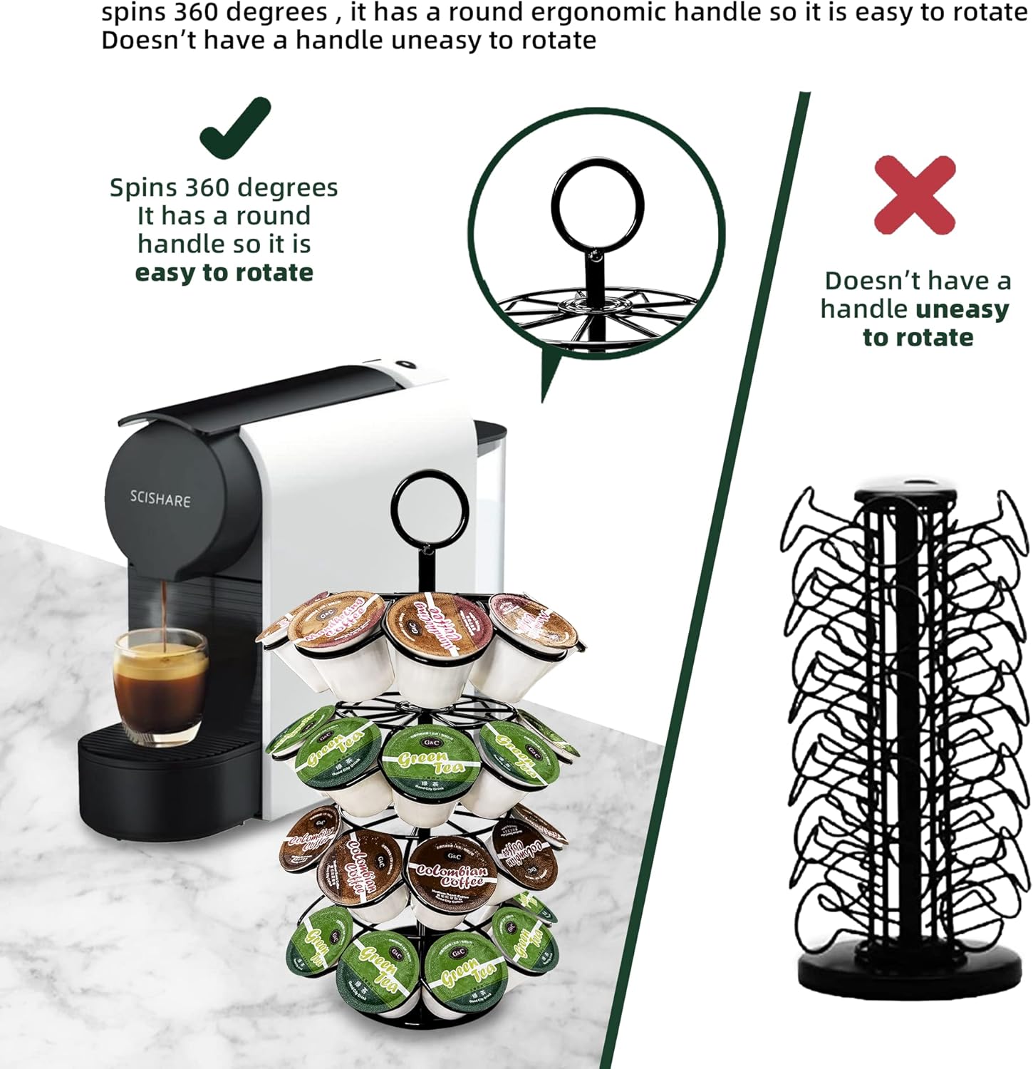 Thumbnail 2 de ROWISE K-Cup Pod Carousel Holder and Organizer (36 Pods) with 360° Spin