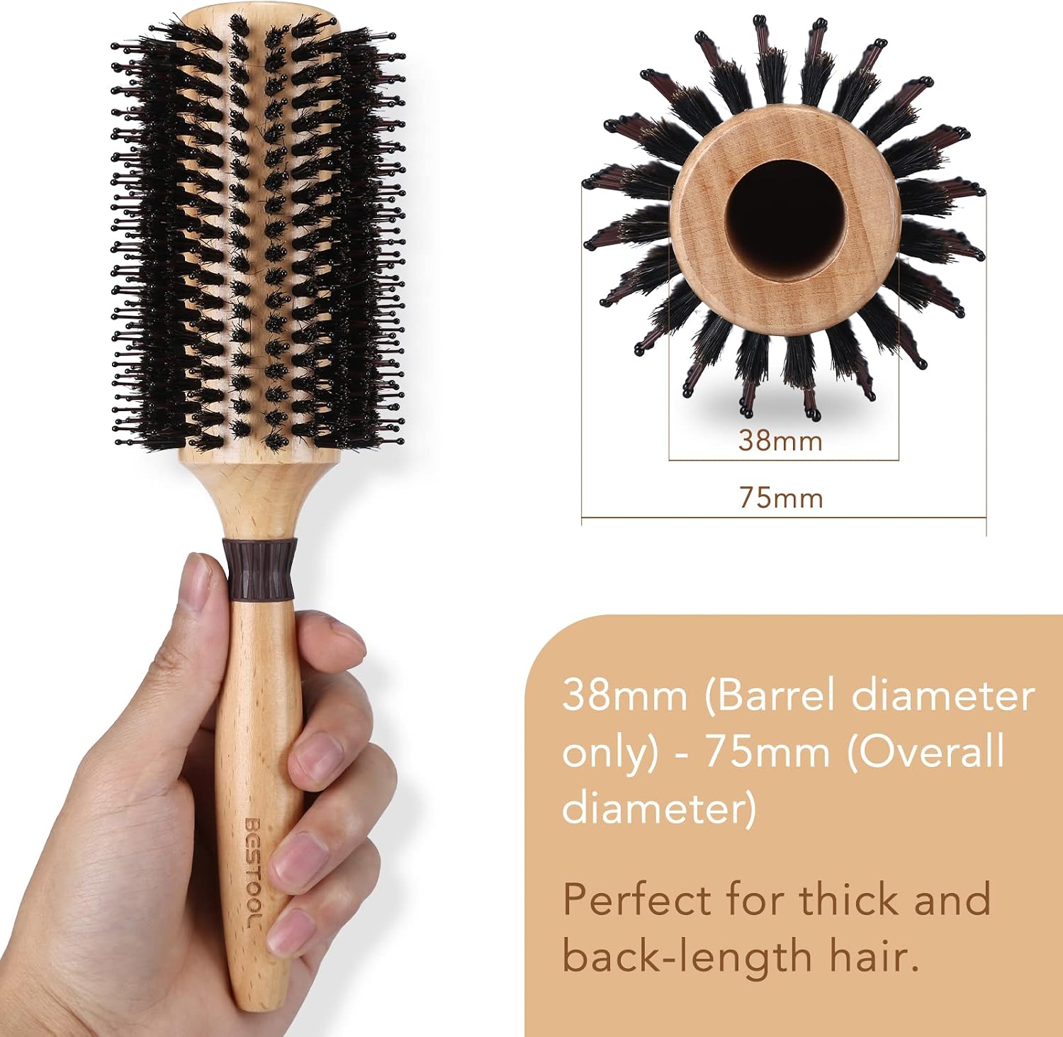Thumbnail 1 de BESTOOL Brosse ronde 38 mm 💇♀