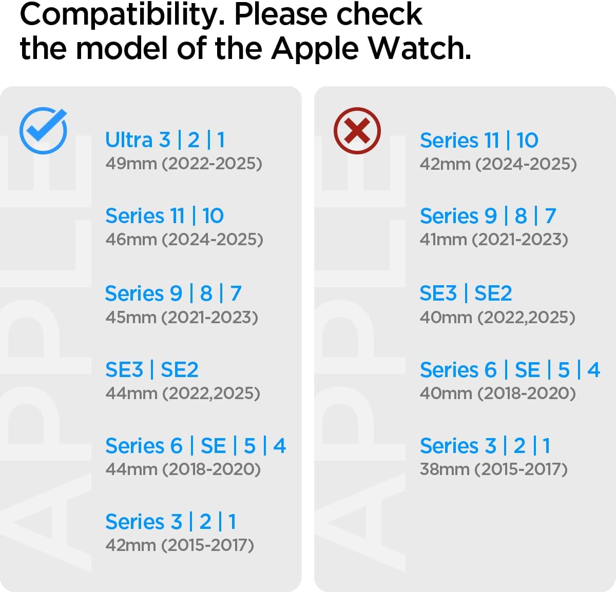 Thumbnail 1 de Spigen Bracelet en nylon avec crochet pour Apple Watch (Ultra 3/2/1 49 mm, Series 11/10 46 mm, 9/8/7 45 mm…)