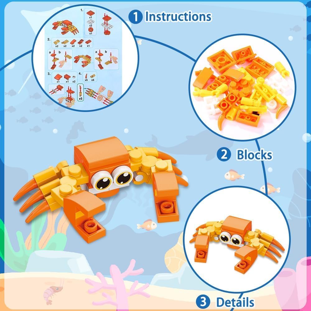 Thumbnail 3 de JoyJoyful Marine 12-Pack 3-in-1 Animal Building Sets for Kids