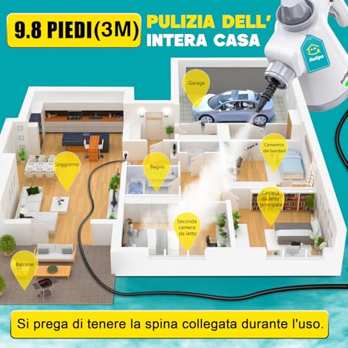 Thumbnail 7 de Rolipo Pulitore a Vapore Portatile: Pistola Multifunzione per Uso Domestico