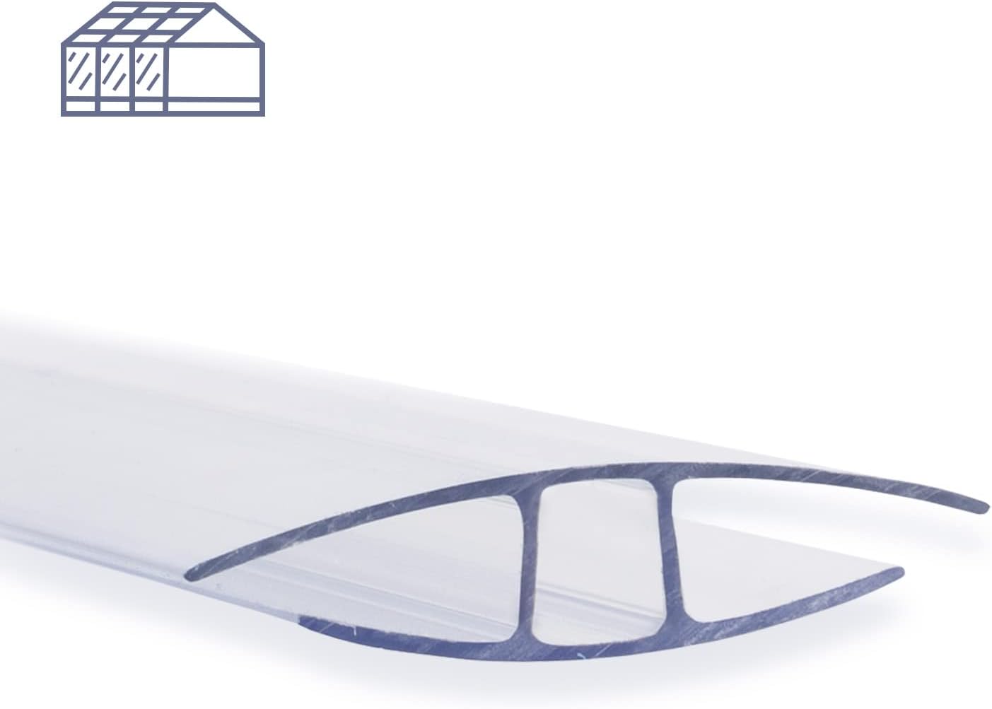 Detalle de KARAT 10,25 m² Transparent 4 mm – Gewächshaus Stegplatten aus Polycarbonat, 14 Stück (60,5 x 121 cm)