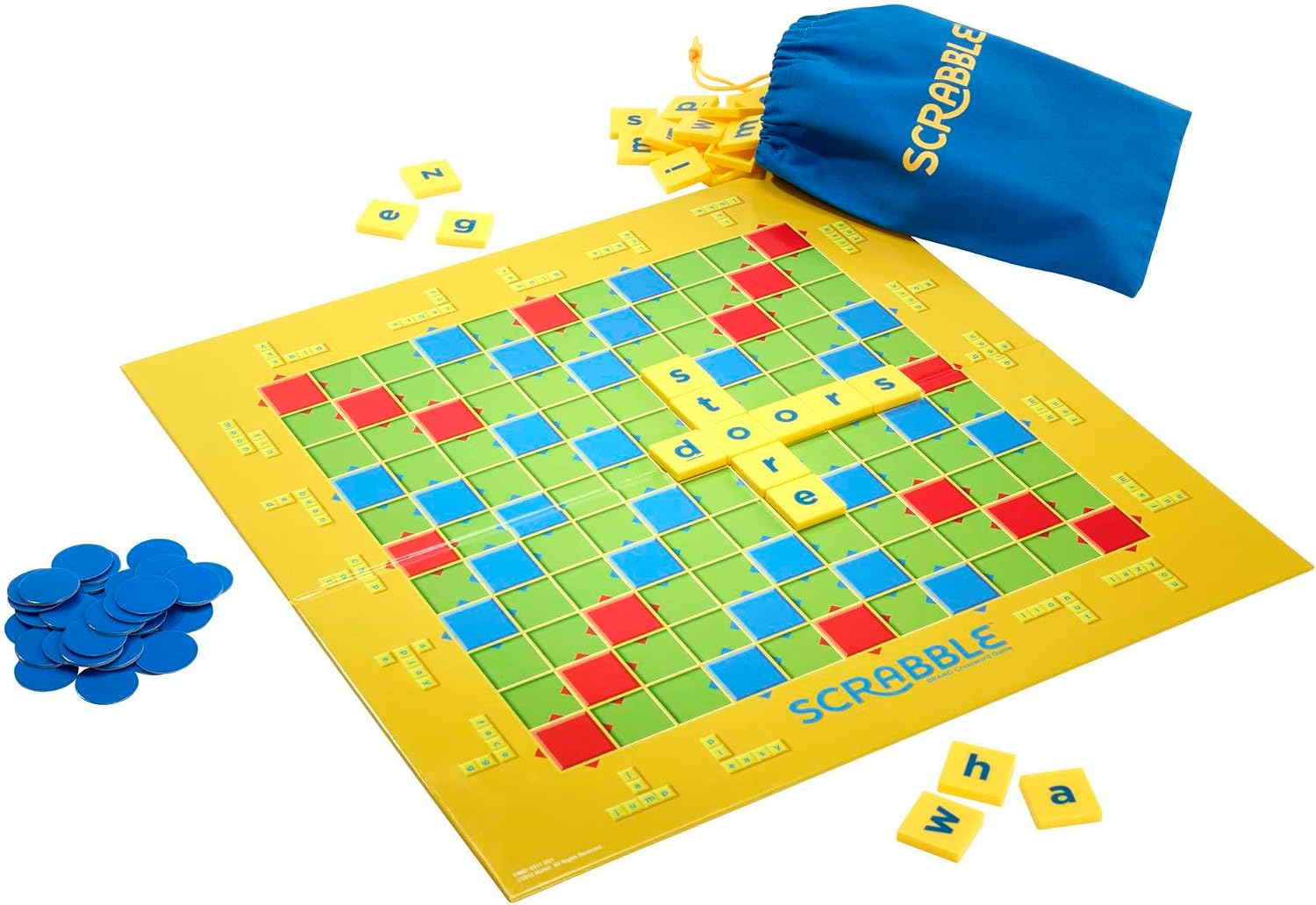 Detalle de Mattel Games Scrabble Junior Board Game (English Edition) – a kid-friendly word game for 2–4 players
