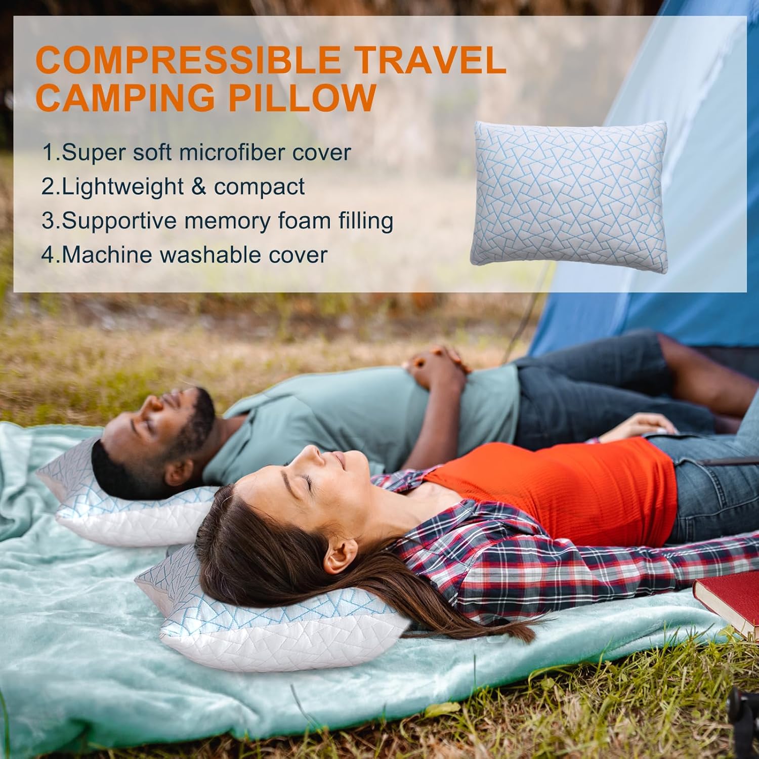 Thumbnail 3 de Tuphen Travel & Camping Memory Foam Pillow – Cooling, Compressible, Adjustable Support for Outdoors