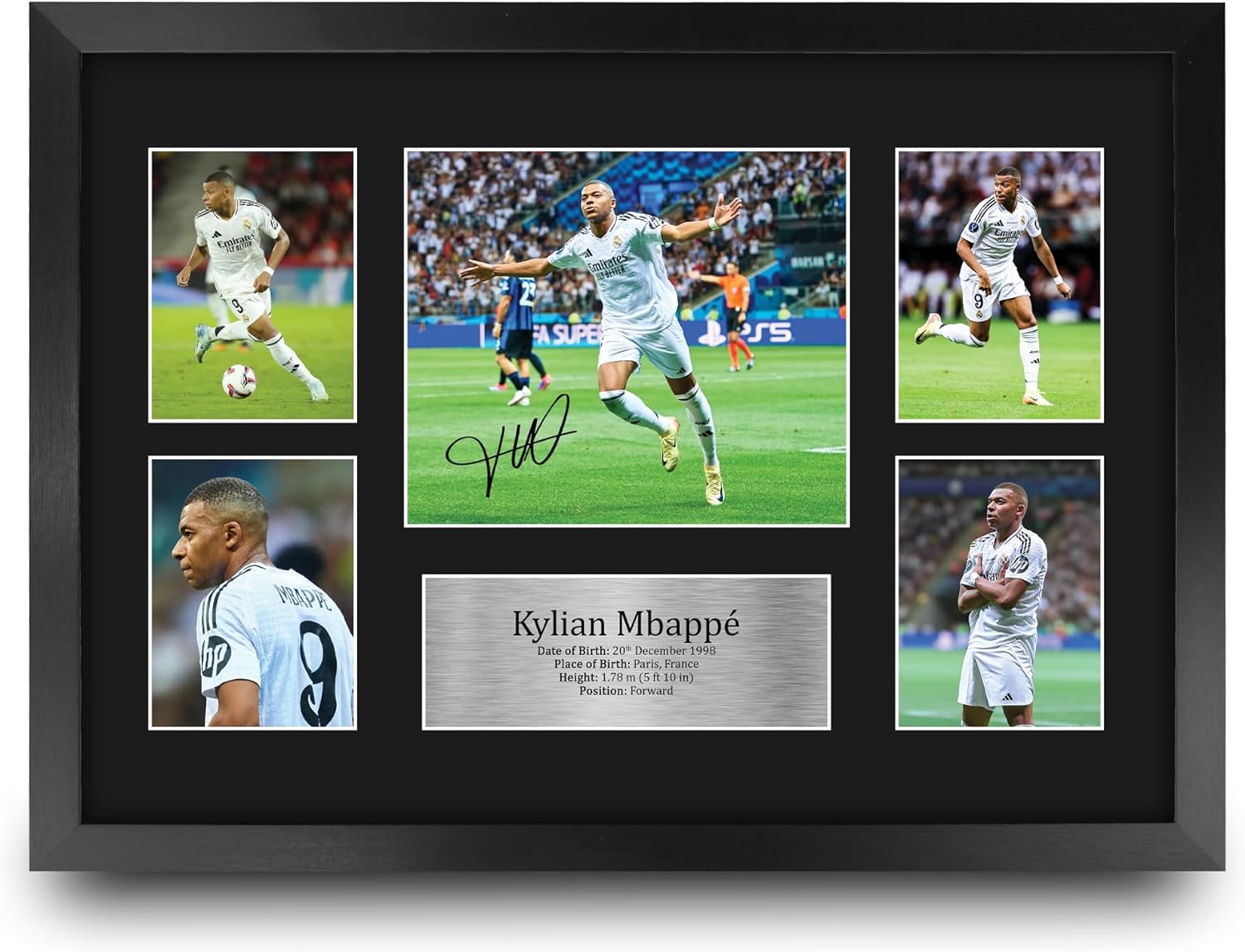 Thumbnail 5 de HWC Trading Kylian Mbappe Real Madrid Gifts Printed Signed Autograph Picture - A4 Portrait Framed