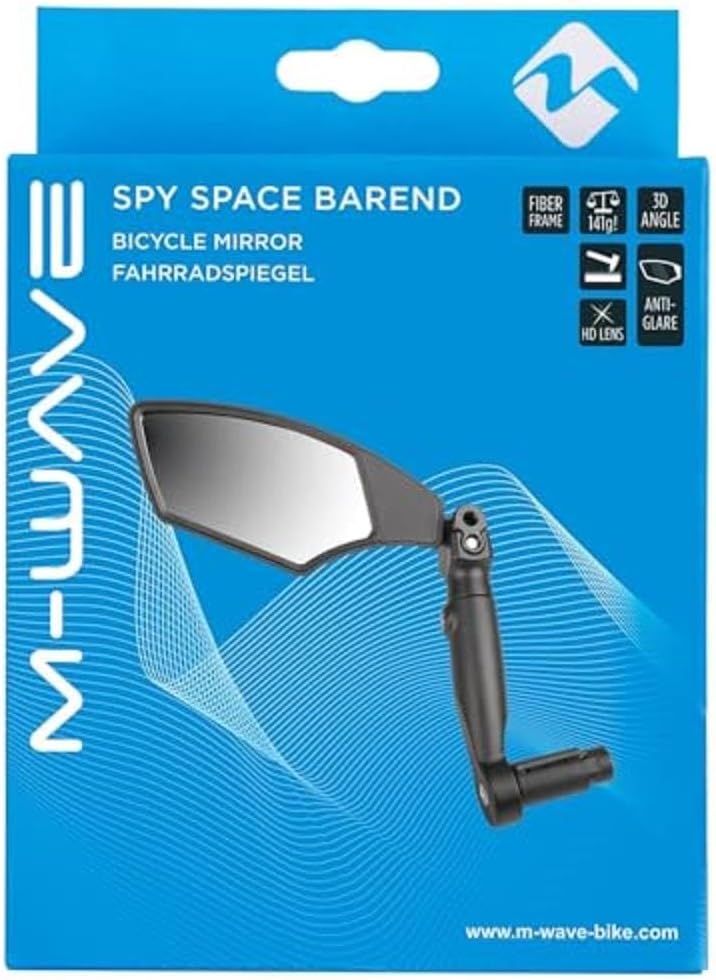 Detalle de M-Wave Spy Space cykelspegel för styret, justerbar och svart