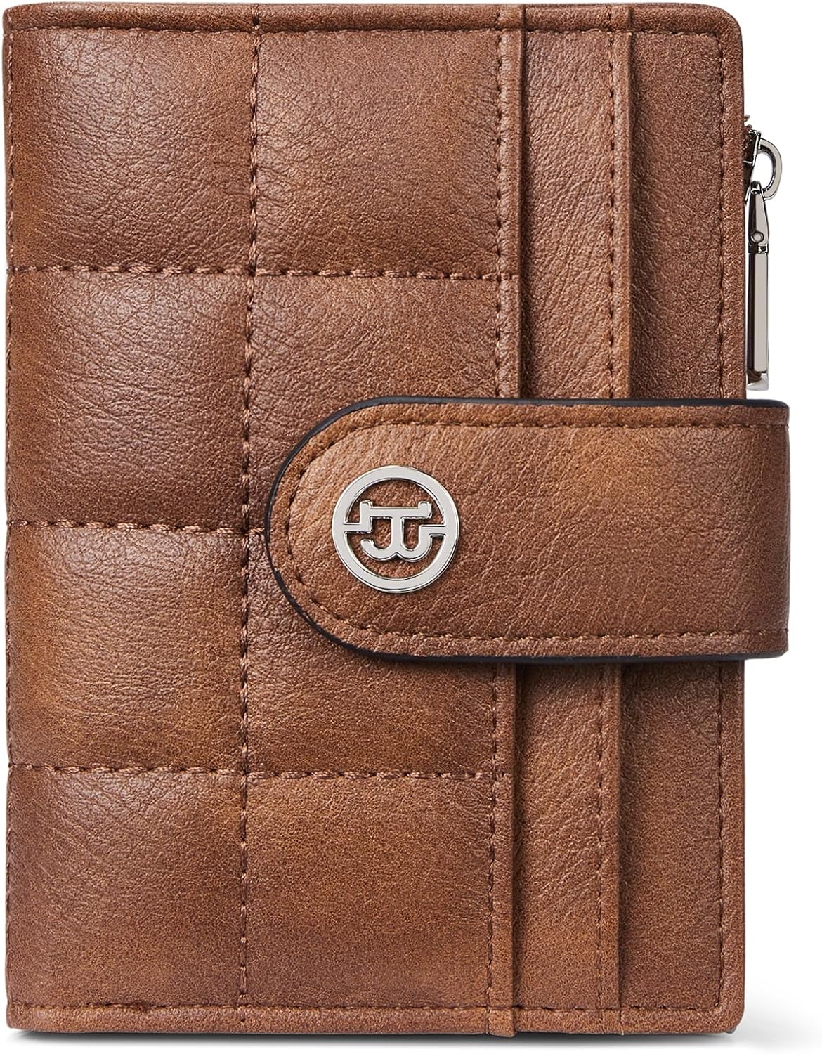 Detalle de BOSTANTEN Small Wallet for Women: PU Leather RFID Blocking Card Holder with Zip Coin Pocket