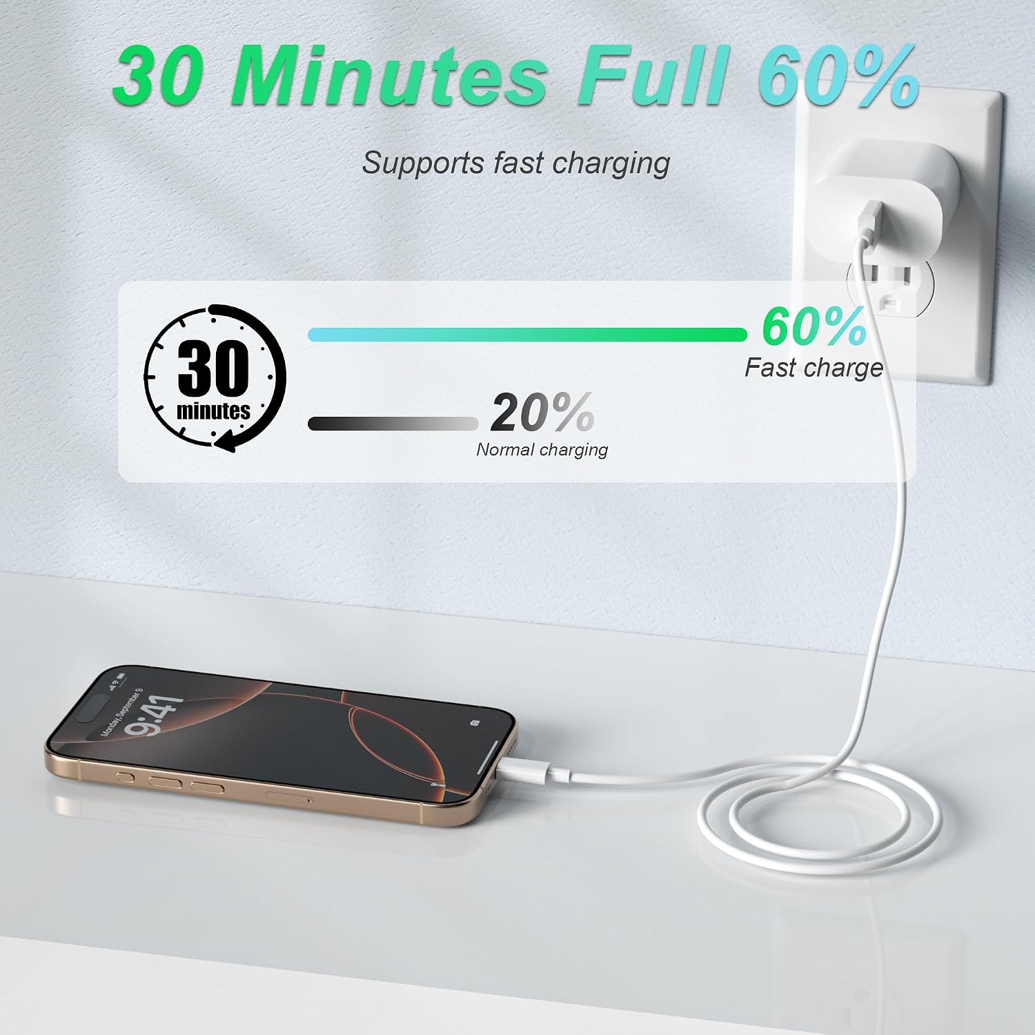 Detalle 2 de Car Carplay Cable USB-A to USB-C 3ft for iPhone