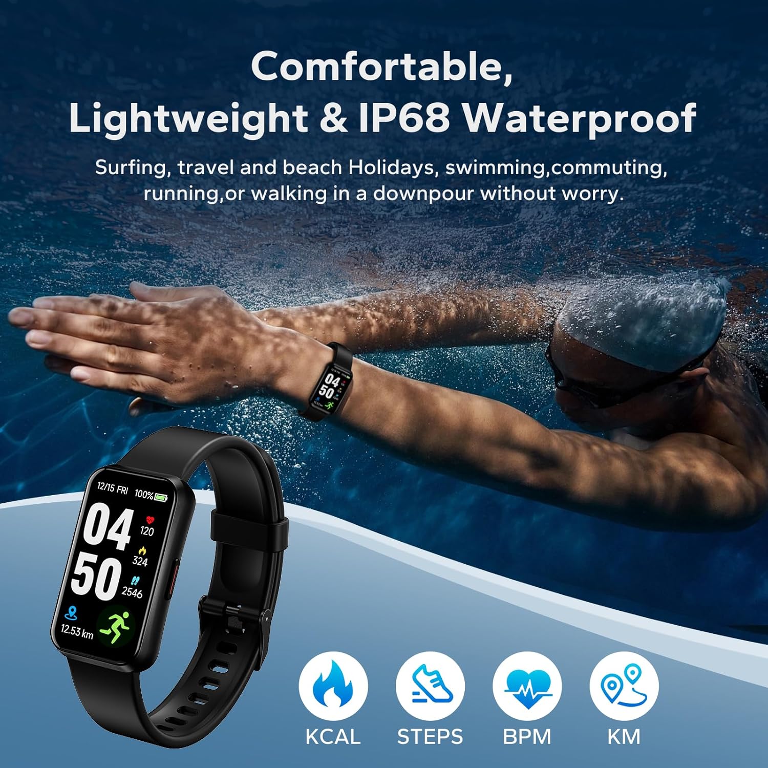 Thumbnail 4 de pixtlcoe Fitness Tracker 1,47 Zoll OLED
