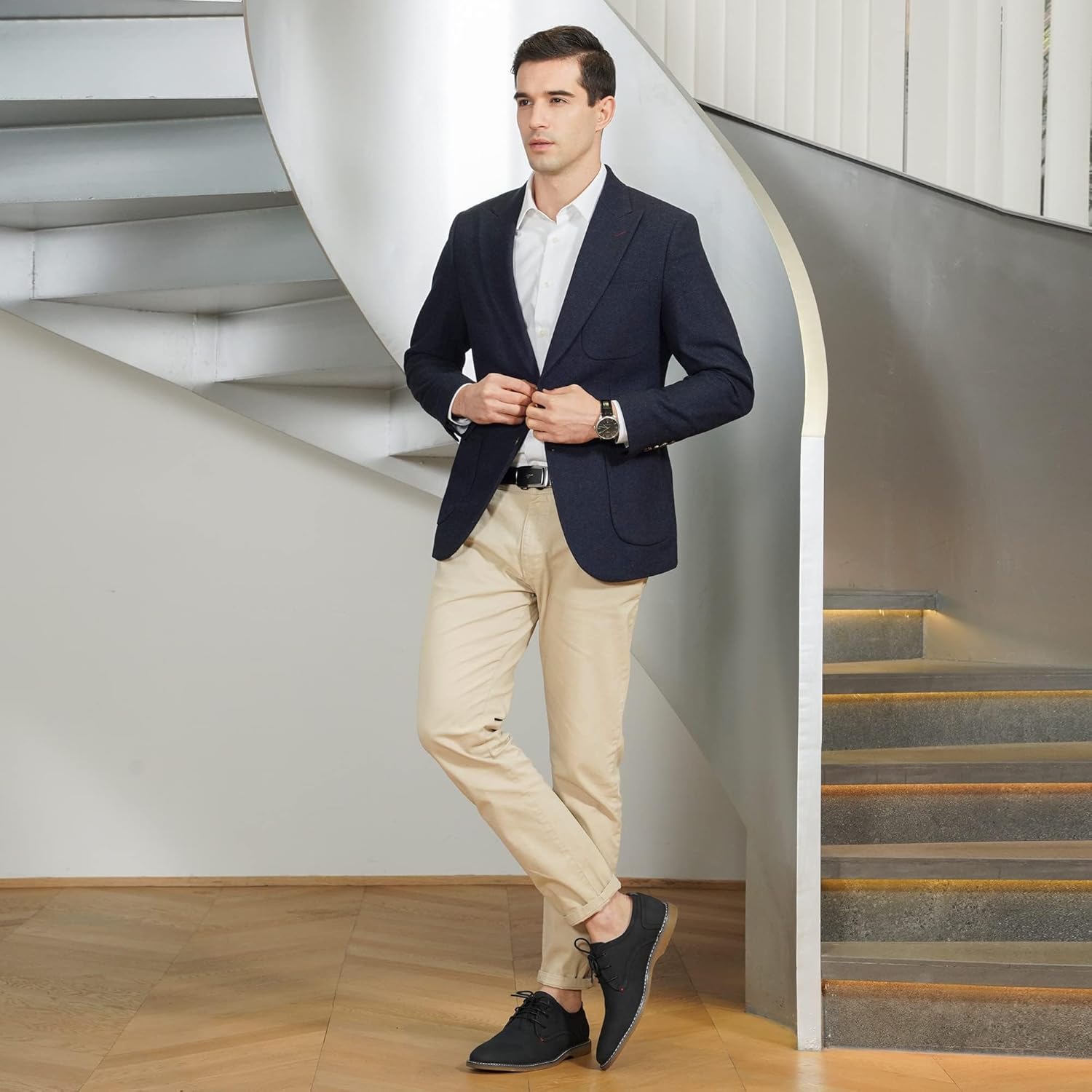 Thumbnail 2 de Jousen Men's Casual Dress Shoes — Retro Business Oxford Craft with Breathable Comfort