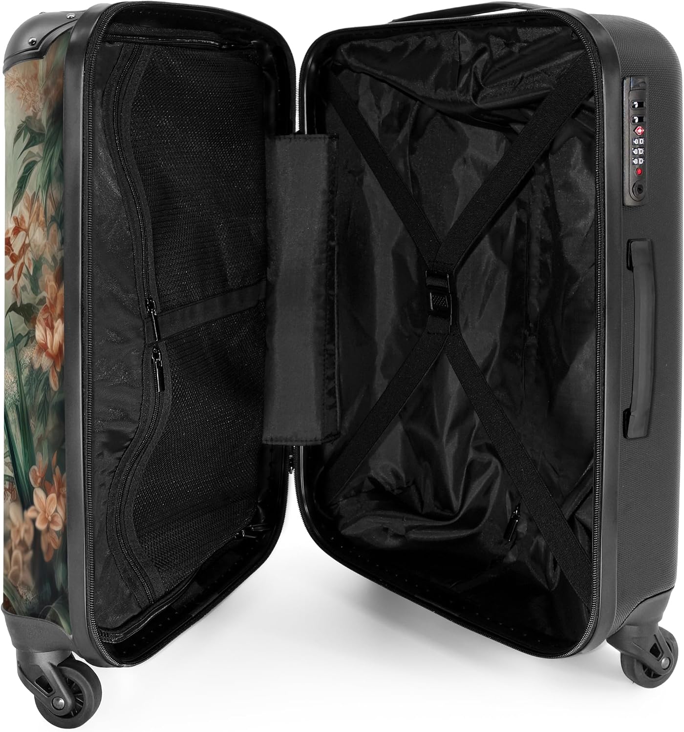 Thumbnail 2 de Valigia grande leggera con serratura TSA e design Tigre-Verde – trolley rigido 67 cm, 72 L