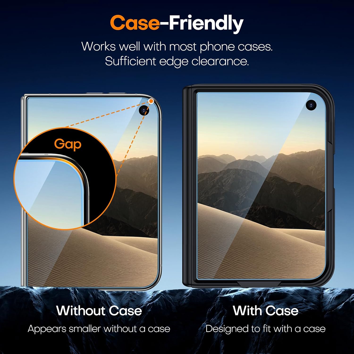 Detalle de TAURI iPhone Duo Screen Protector, 2-Pack Clear 9H Tempered Glass