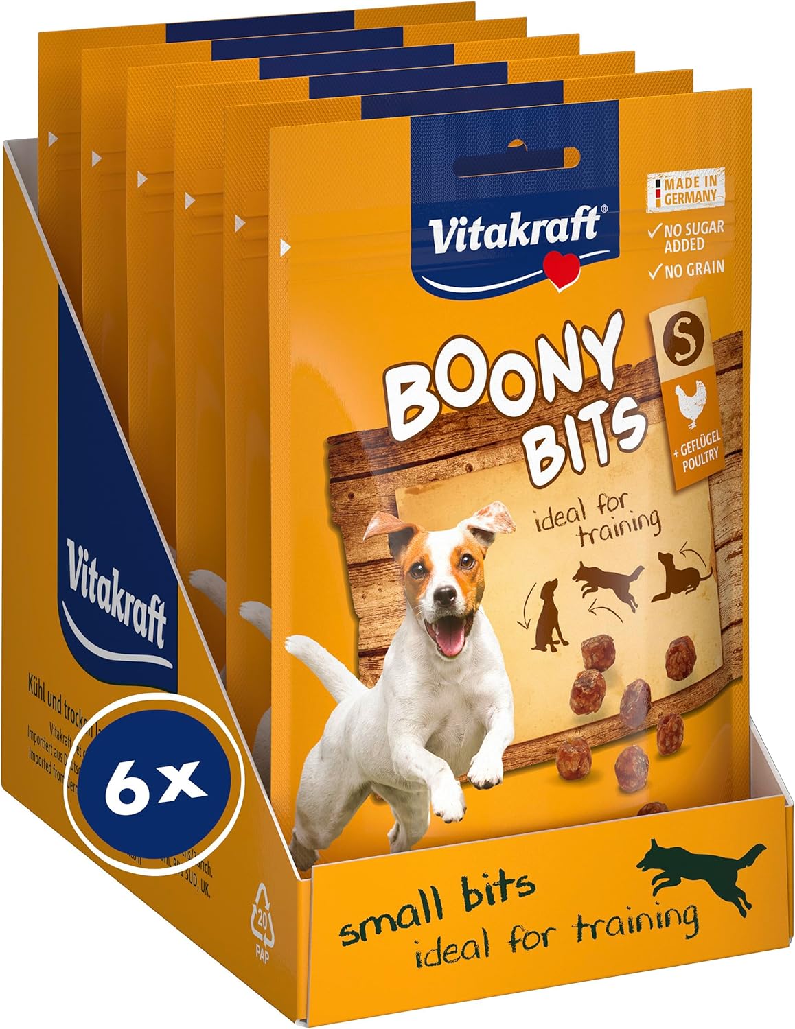 Vitakraft Boony Bits S – Fleischige Hundeleckerli fürs Training, 6x55g