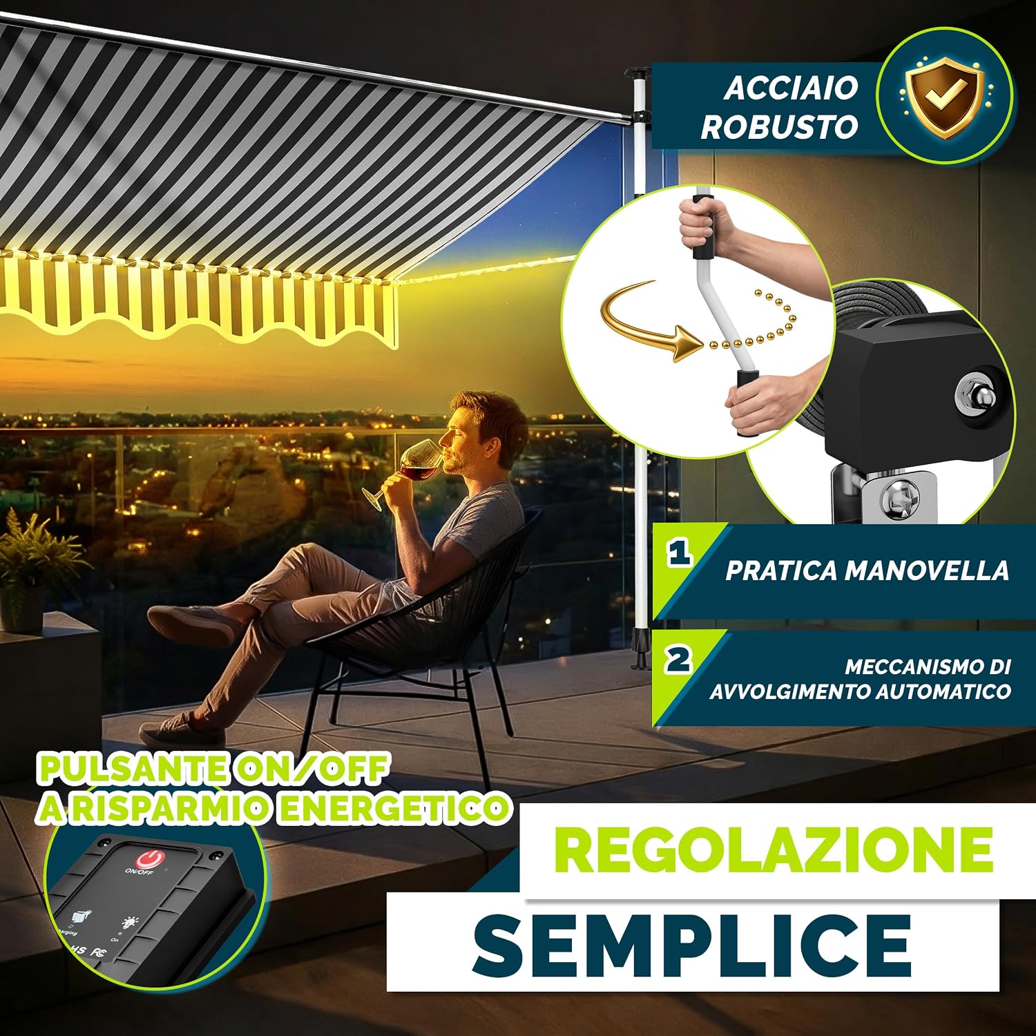 Thumbnail 4 de tillvex Tenda da Sole a Bracci 400cm