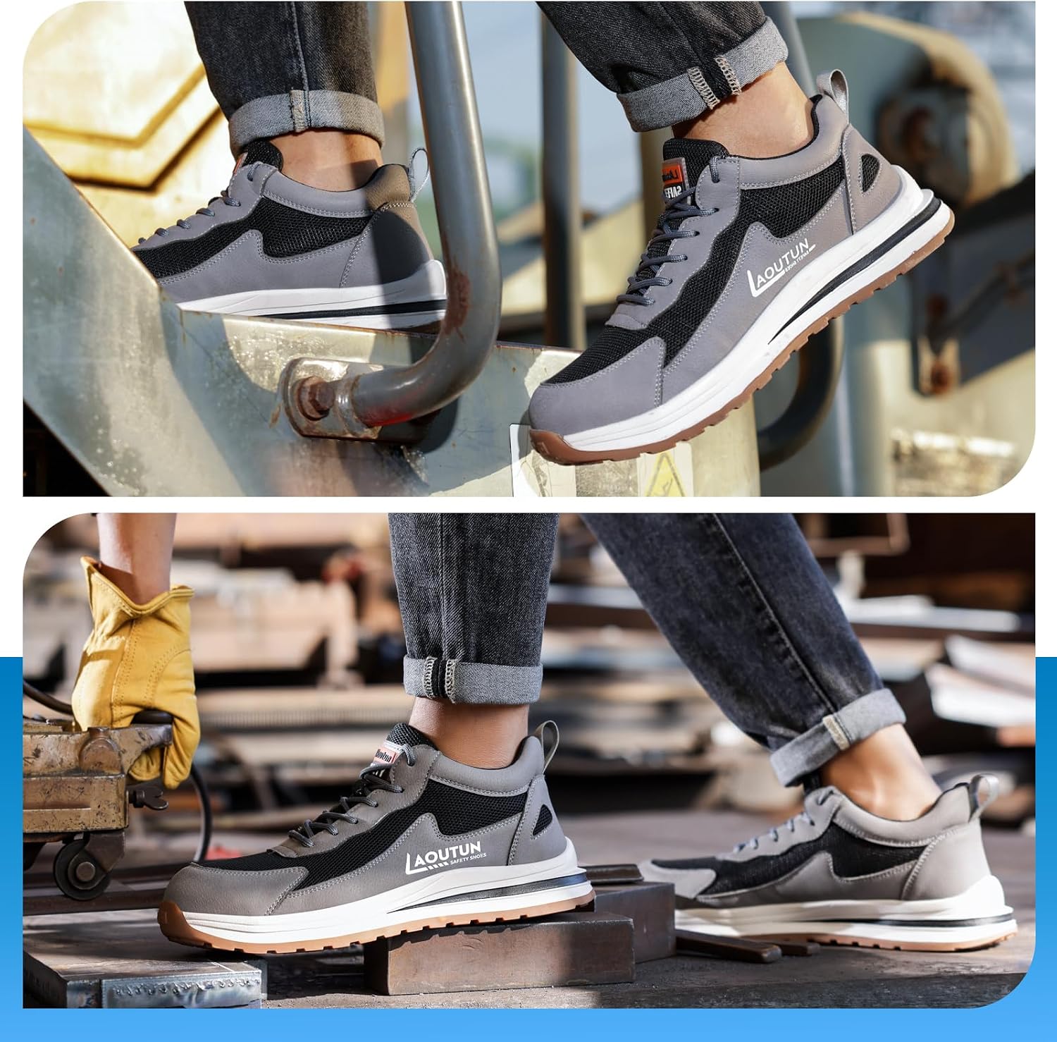 Thumbnail 1 de LAoutun Safety Trainers Men: Steel Toe Cap Work Trainers for Durable, Breathable Protection