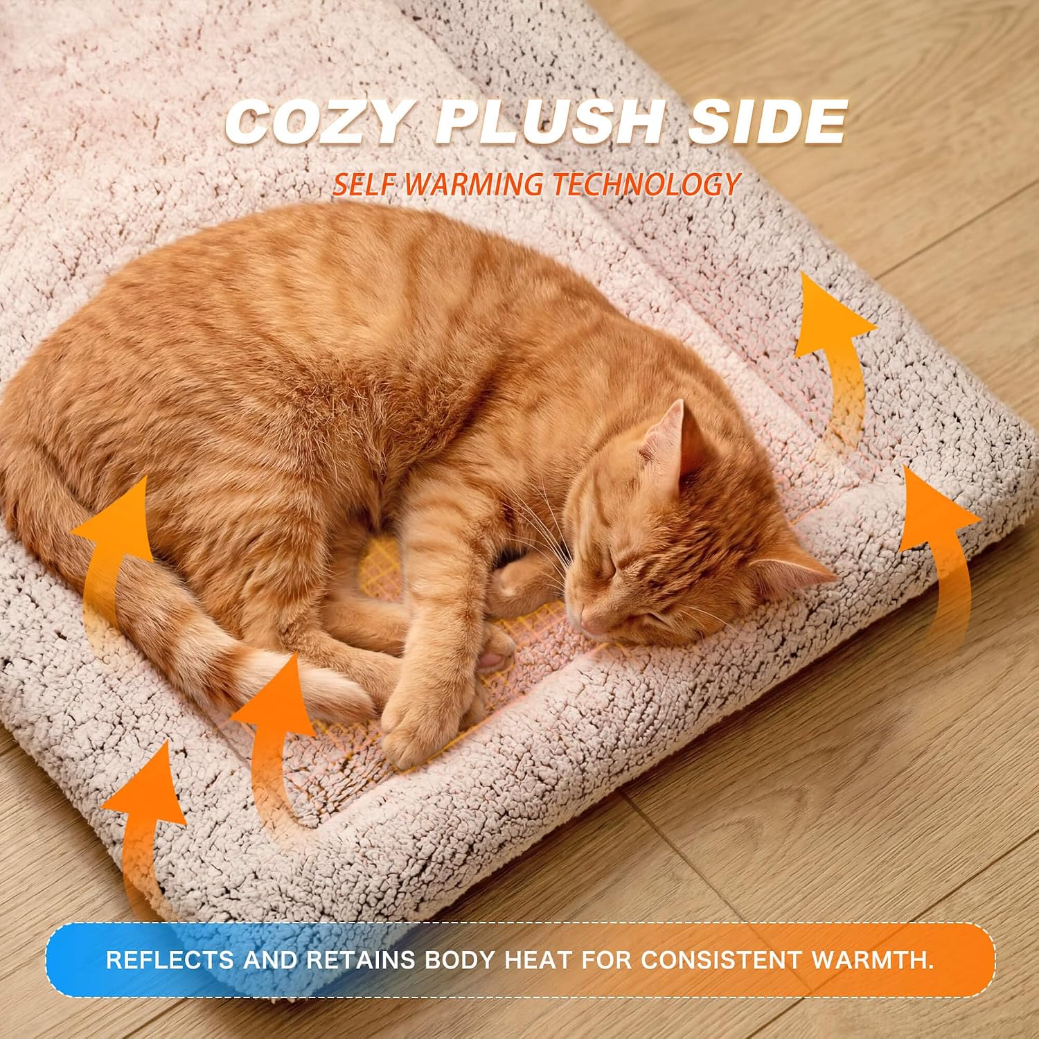 Detalle de WanpeeGoo Cat Cooling Mat Gray 18x24 Reversible Self-Warming Cat Bed