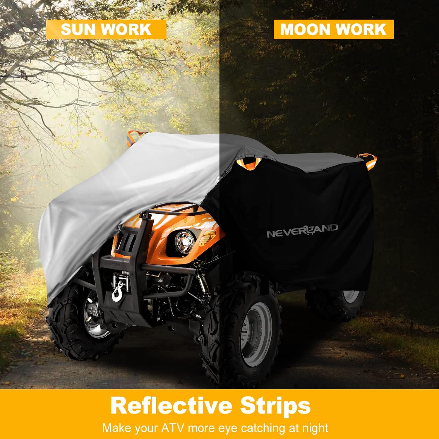 Detalle de Neverland Quad Abdeckplane ATV Abdeckung – wasserdicht, winddicht und wetterfest (256 × 110 × 120 cm)