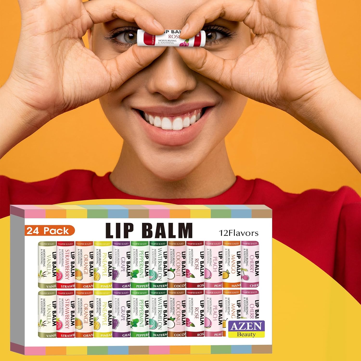 Thumbnail 6 de AZEN 24 Pack Lip Balm 12 Flavors 🍯