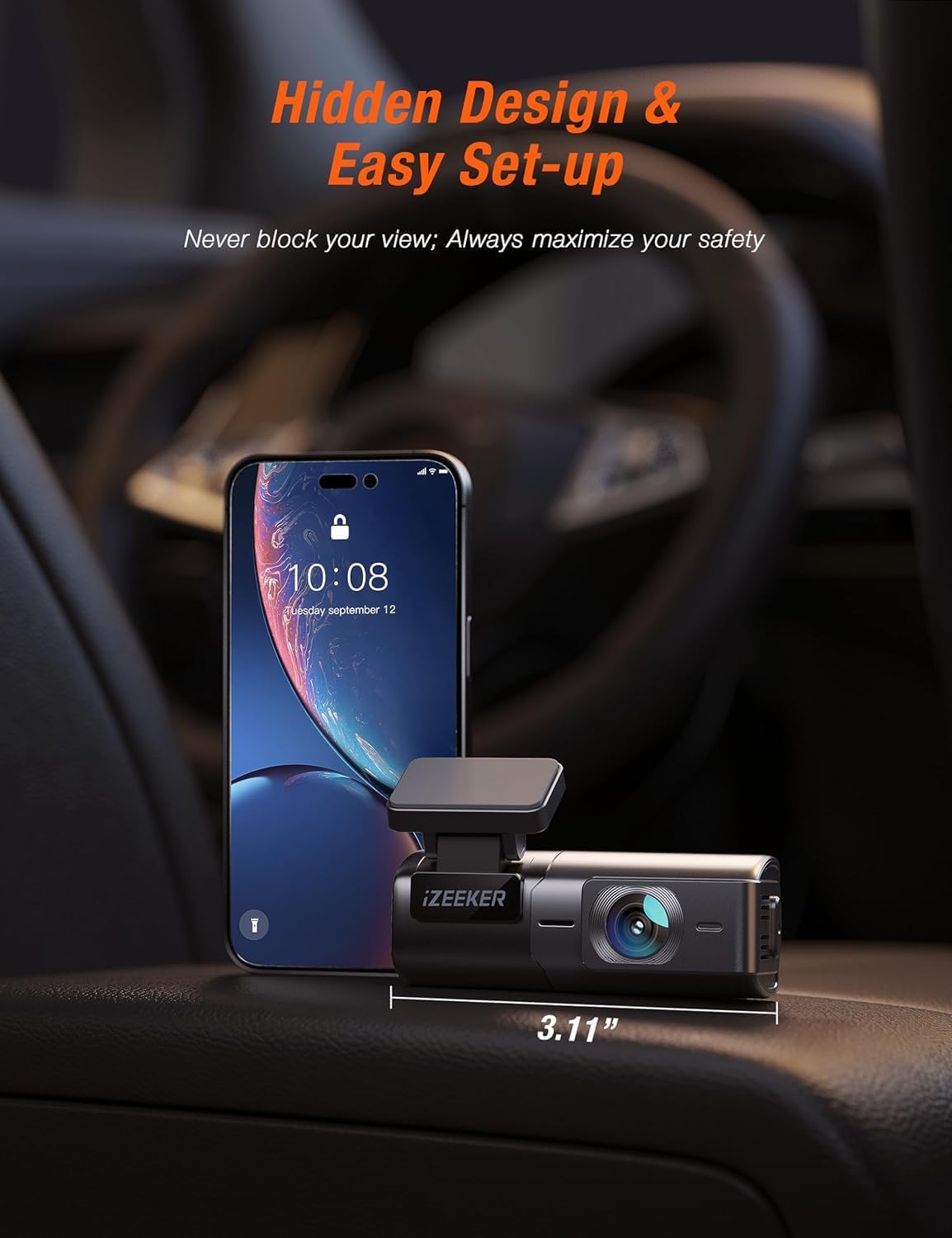 Thumbnail 5 de iZEEKER 1440P Dash Cam 2.5K