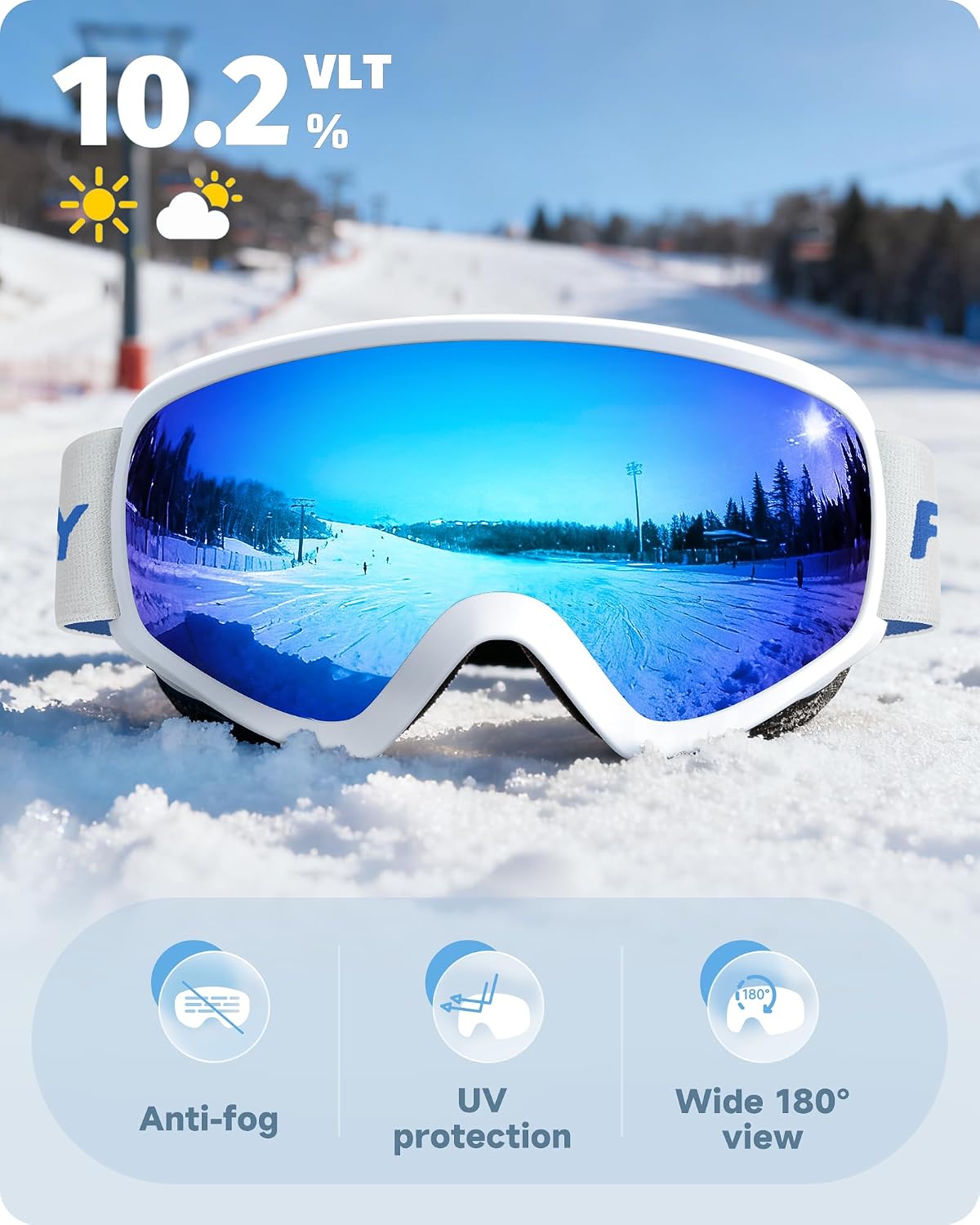 Detalle 2 de findway Kids Ski Goggles 5-16